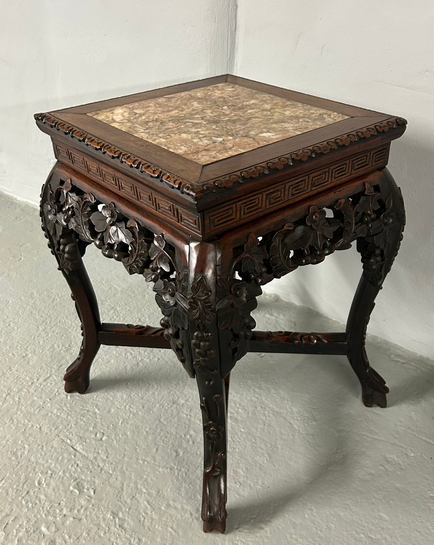 Chinese marble top side table