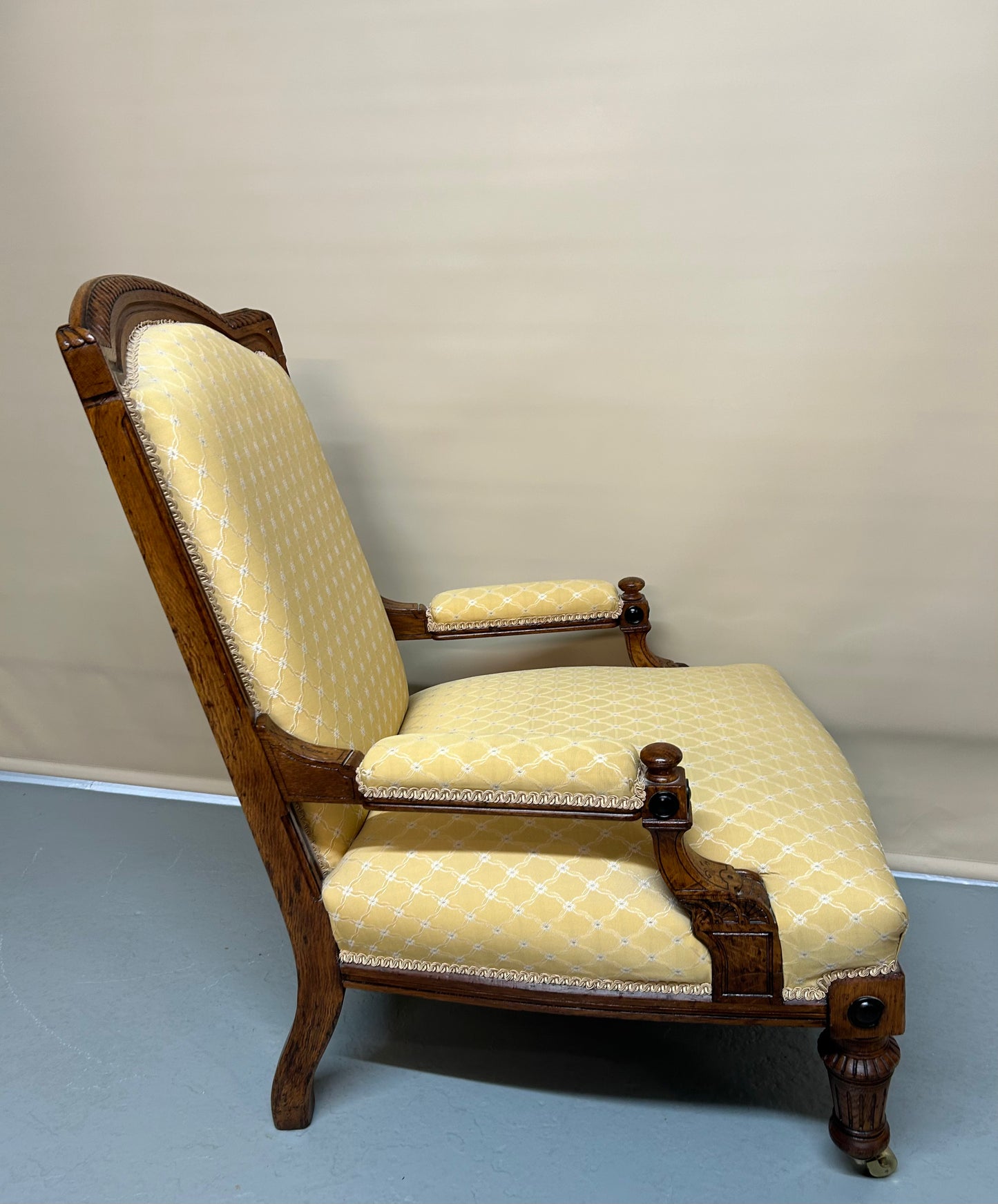 Victorian Ladies and Gentlemen’s Pollard oak chairs