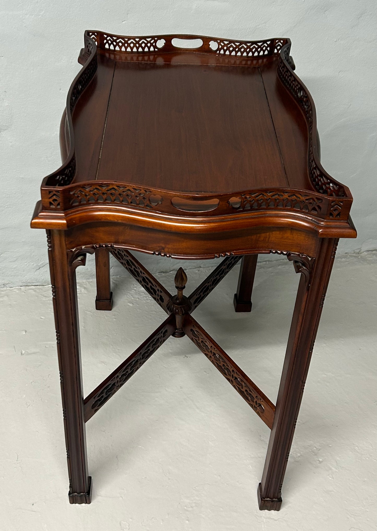 Mahogany reproduction silver table