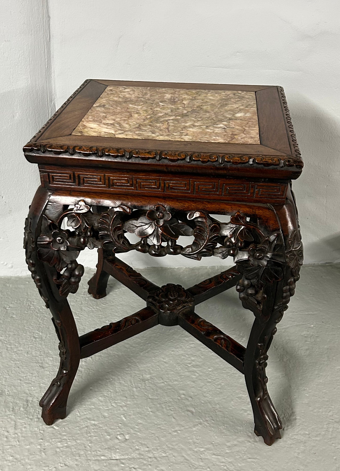 Chinese marble top side table