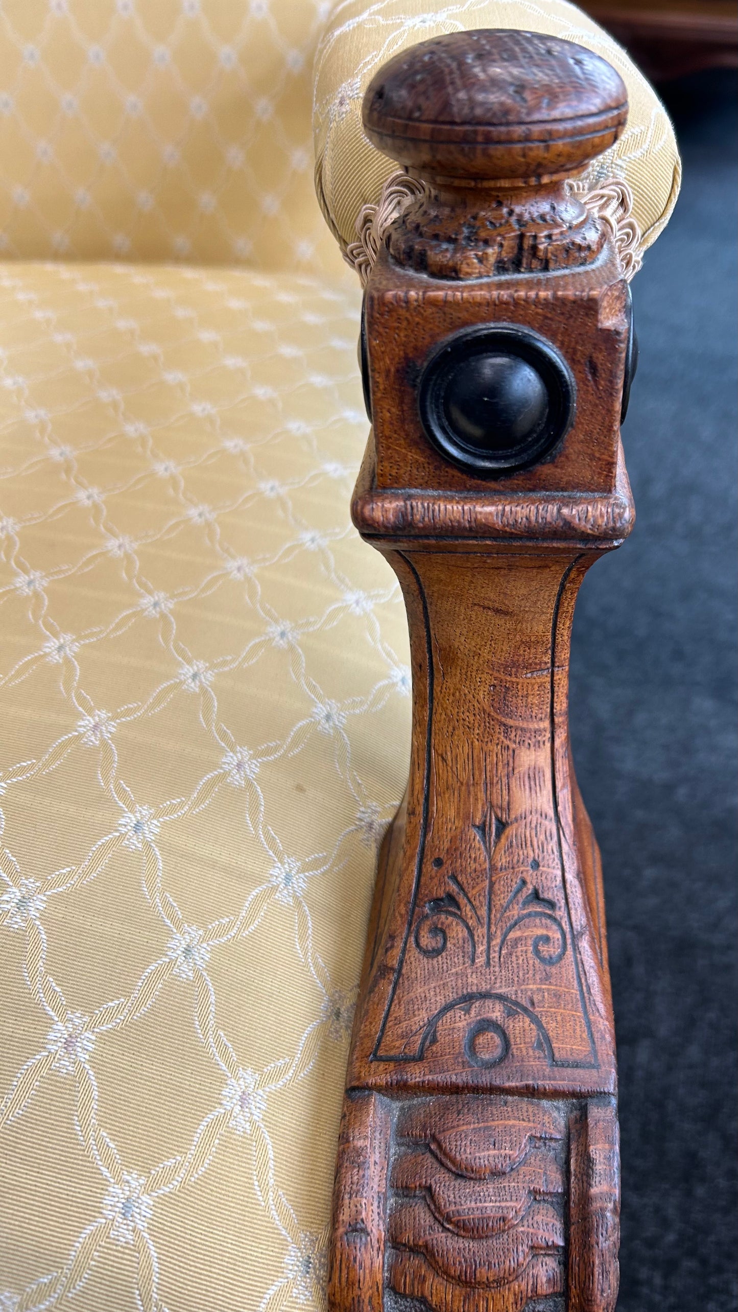 Victorian Ladies and Gentlemen’s Pollard oak chairs