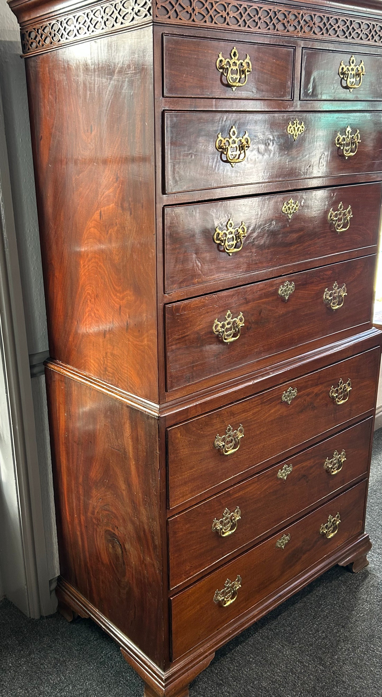 Georgian Mahogany chest on chest