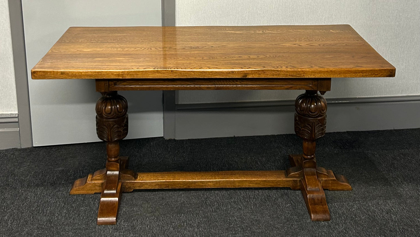Oak refectory dining table