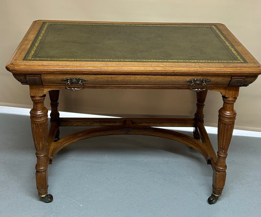 19th Century Oak Writing Desk By Lamb Of Manchester