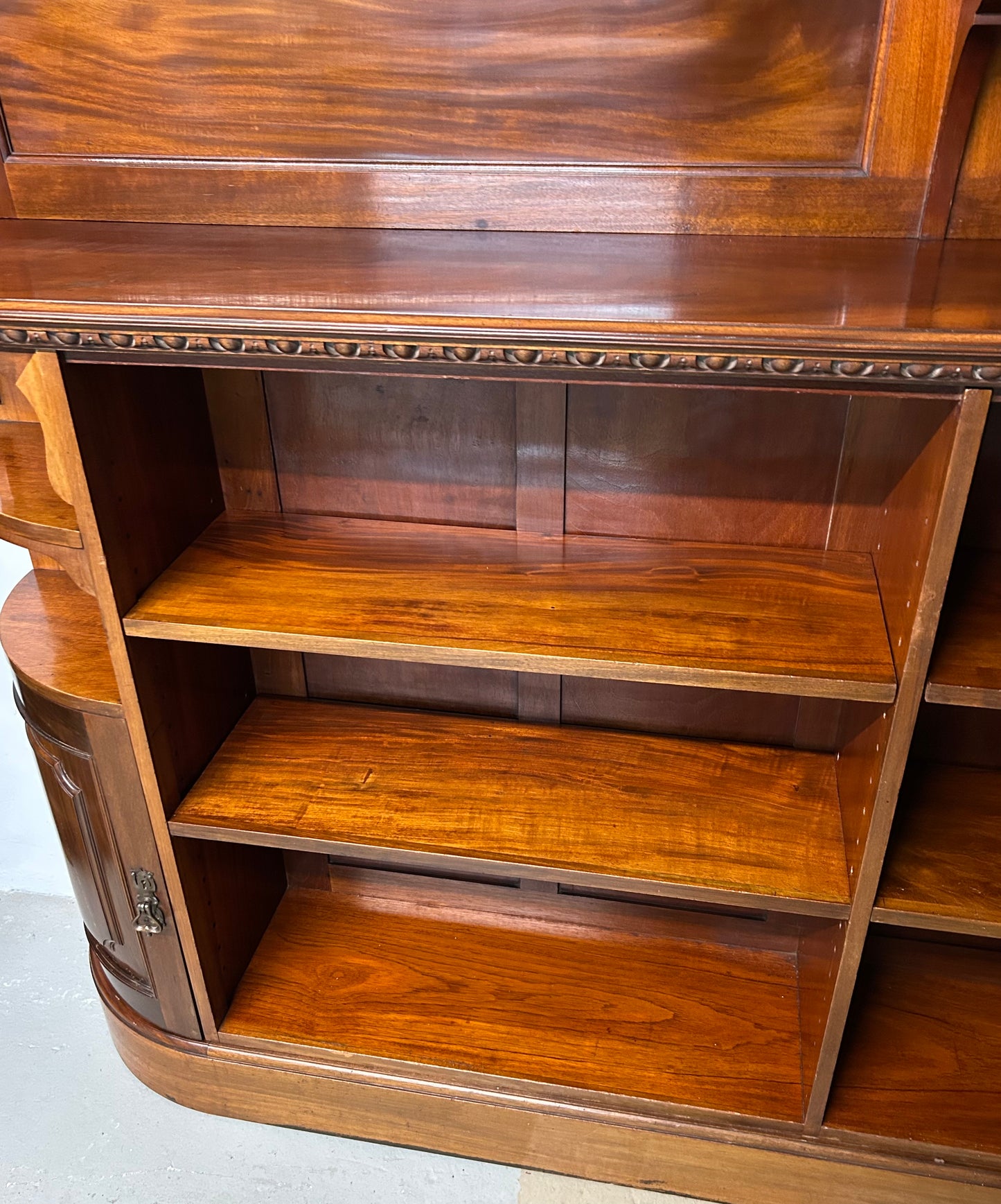 Corner bookcase cabinet by Goodhall, Lamb and Heighway of Manchester