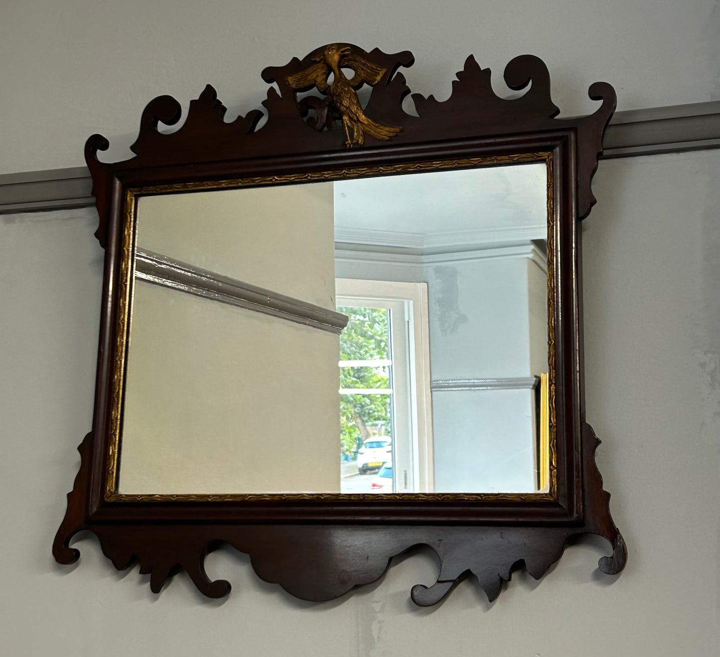 Georgian style fretwork wall mirror