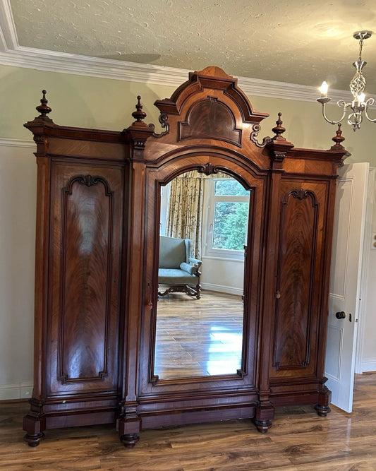 19th Century Mahogany French 2pc bedroom suite.