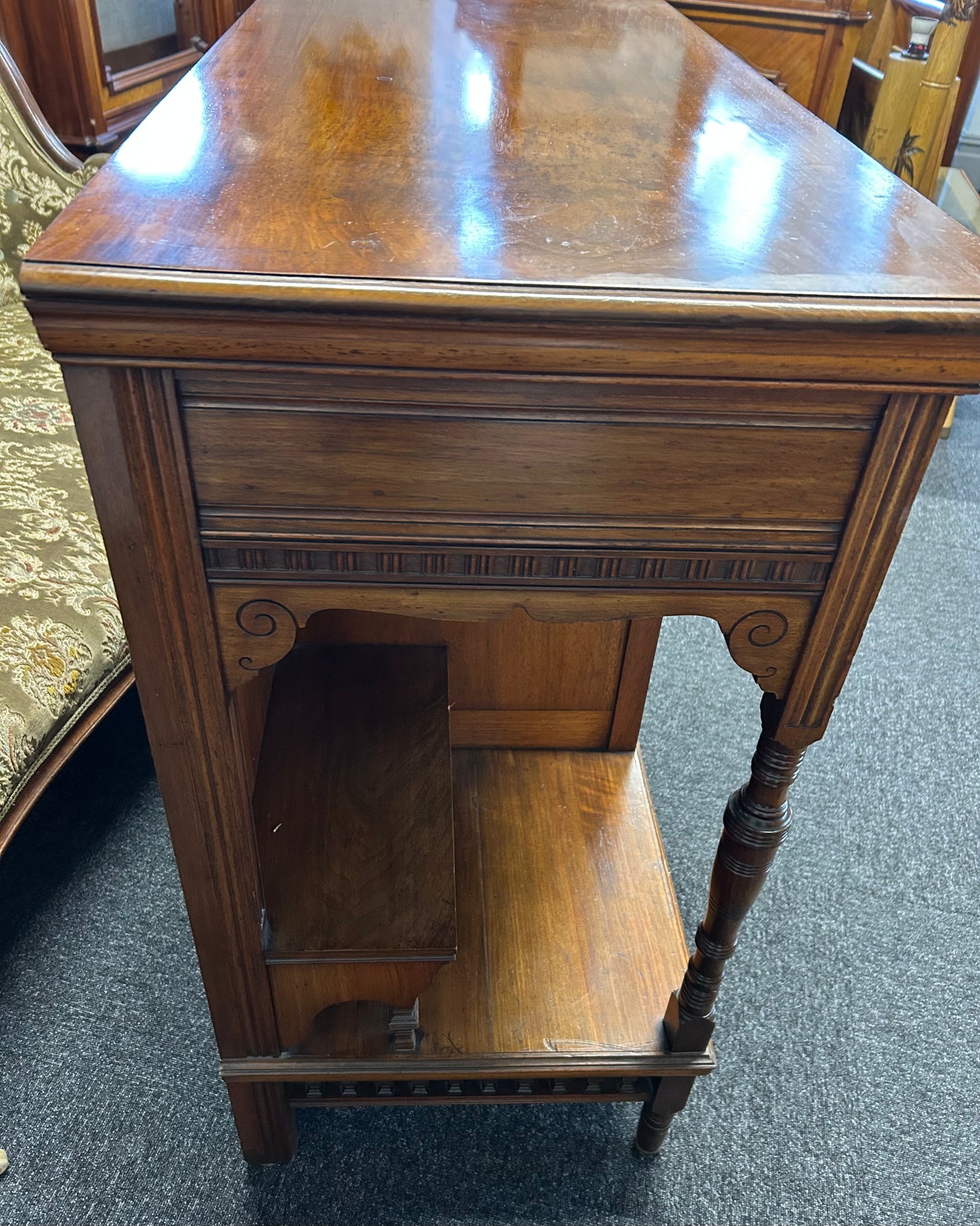 Walnut Edwardian sideboard