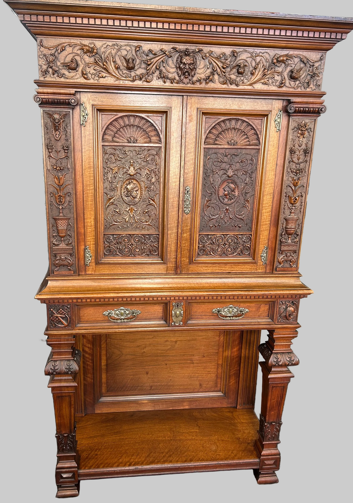 Gillows 19th Century Renaissance Revival Carved Cabinet