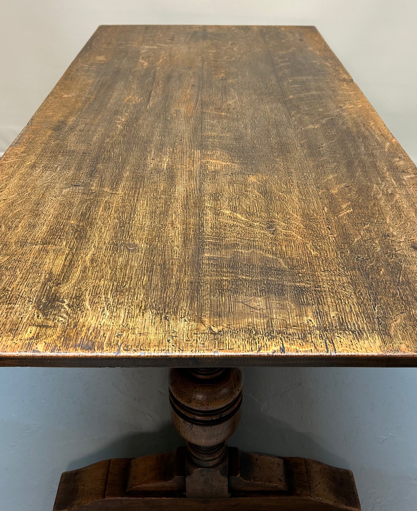 Oak refectory dining table