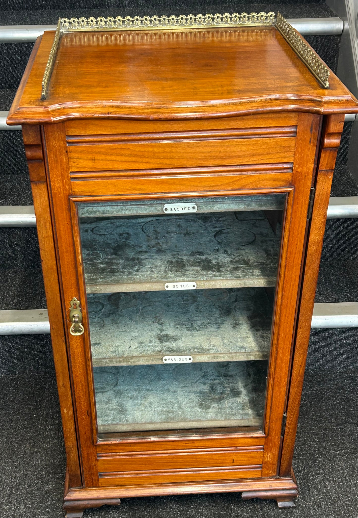 Edwardian Walnut sheet music cabinet