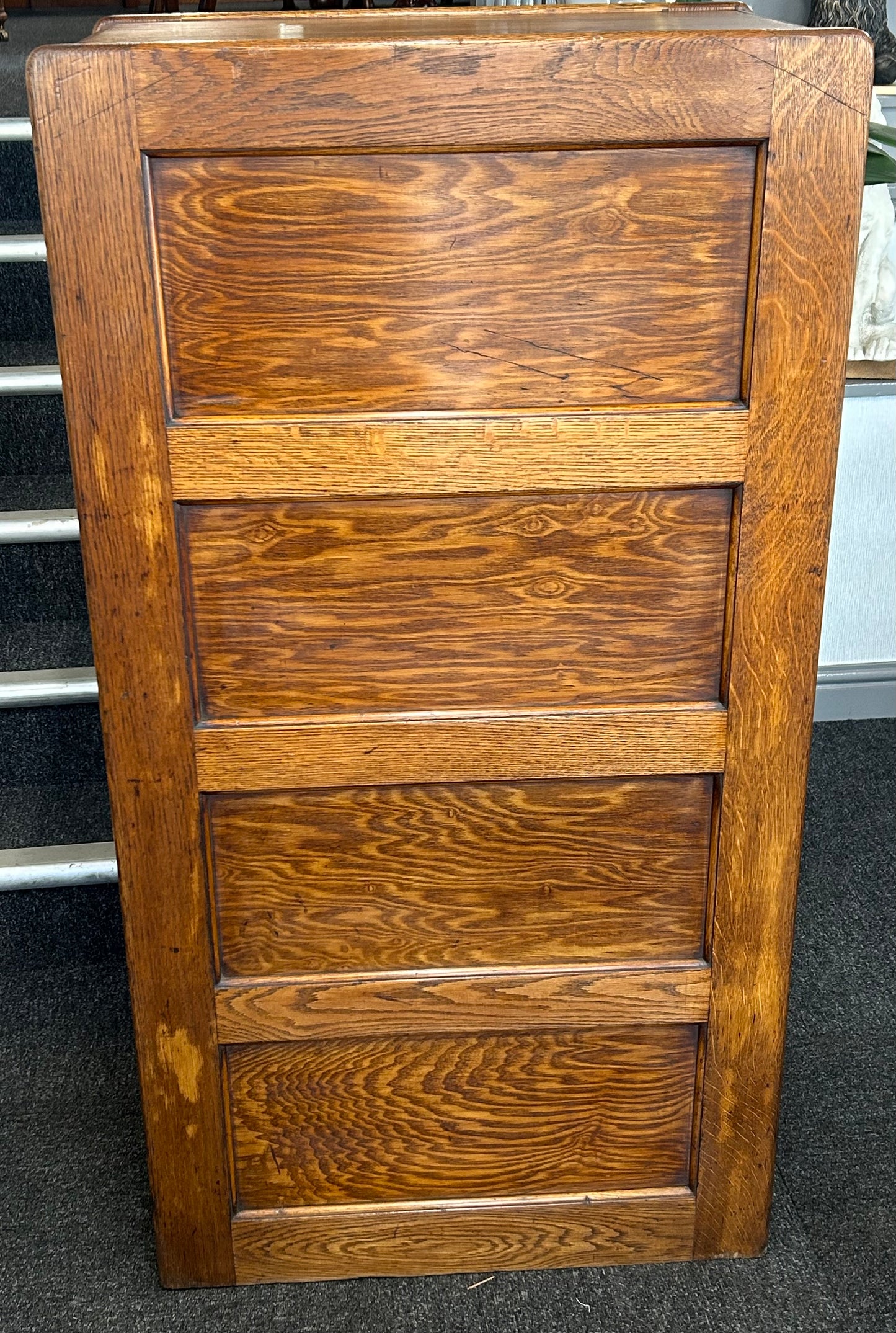 4 Drawer oak vertical filing cabinet