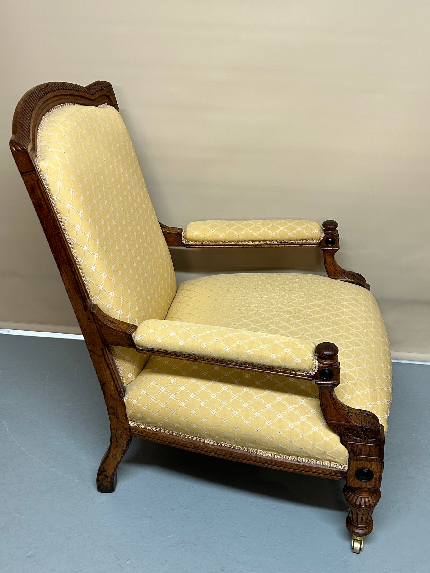 Victorian Ladies and Gentlemen’s Pollard oak chairs