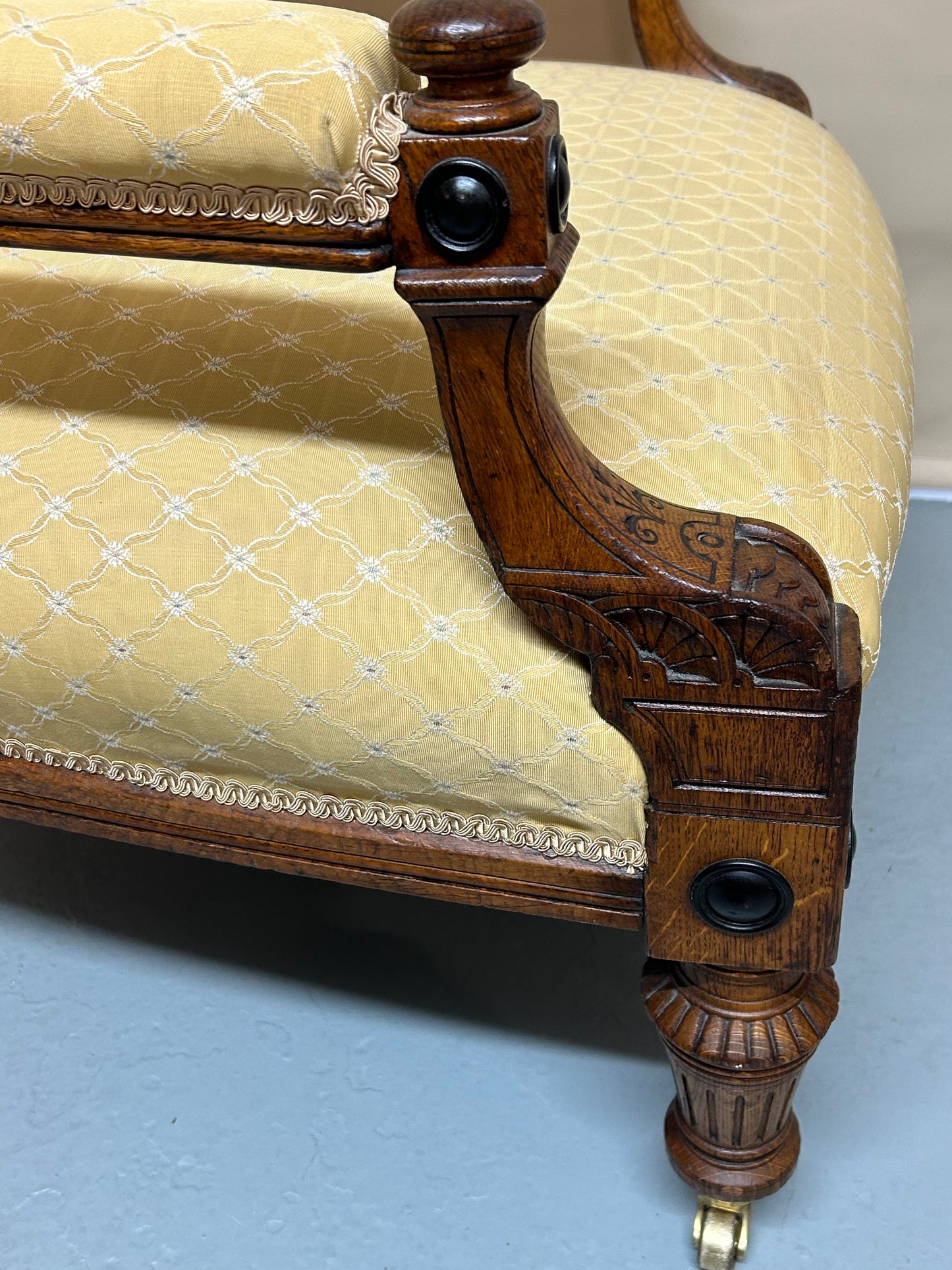 Victorian Ladies and Gentlemen’s Pollard oak chairs
