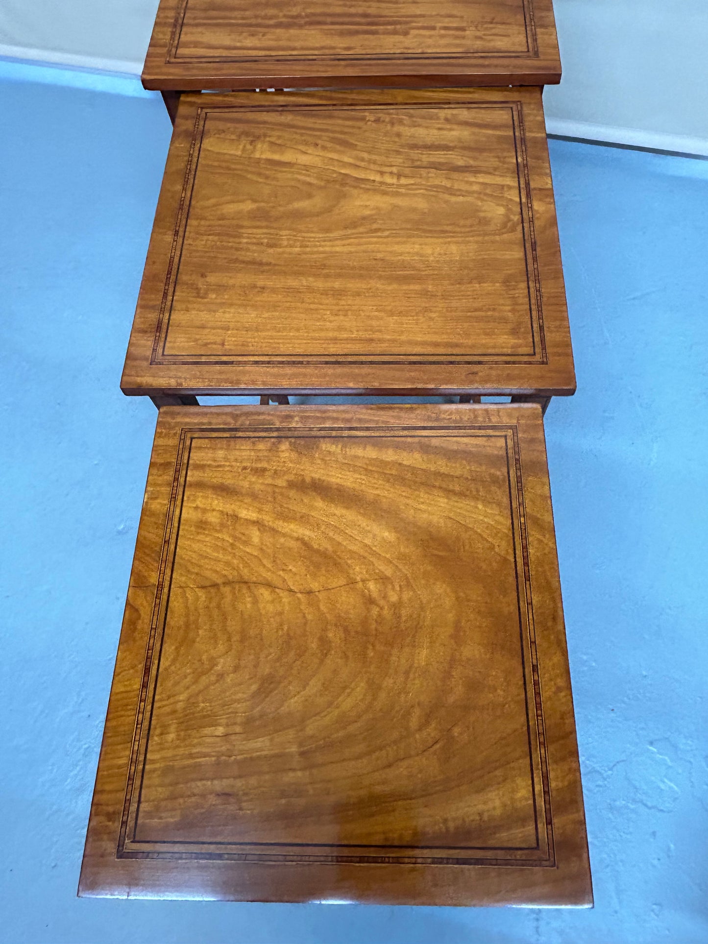 Satinwood and mahogany “Sheraton” nest of tables