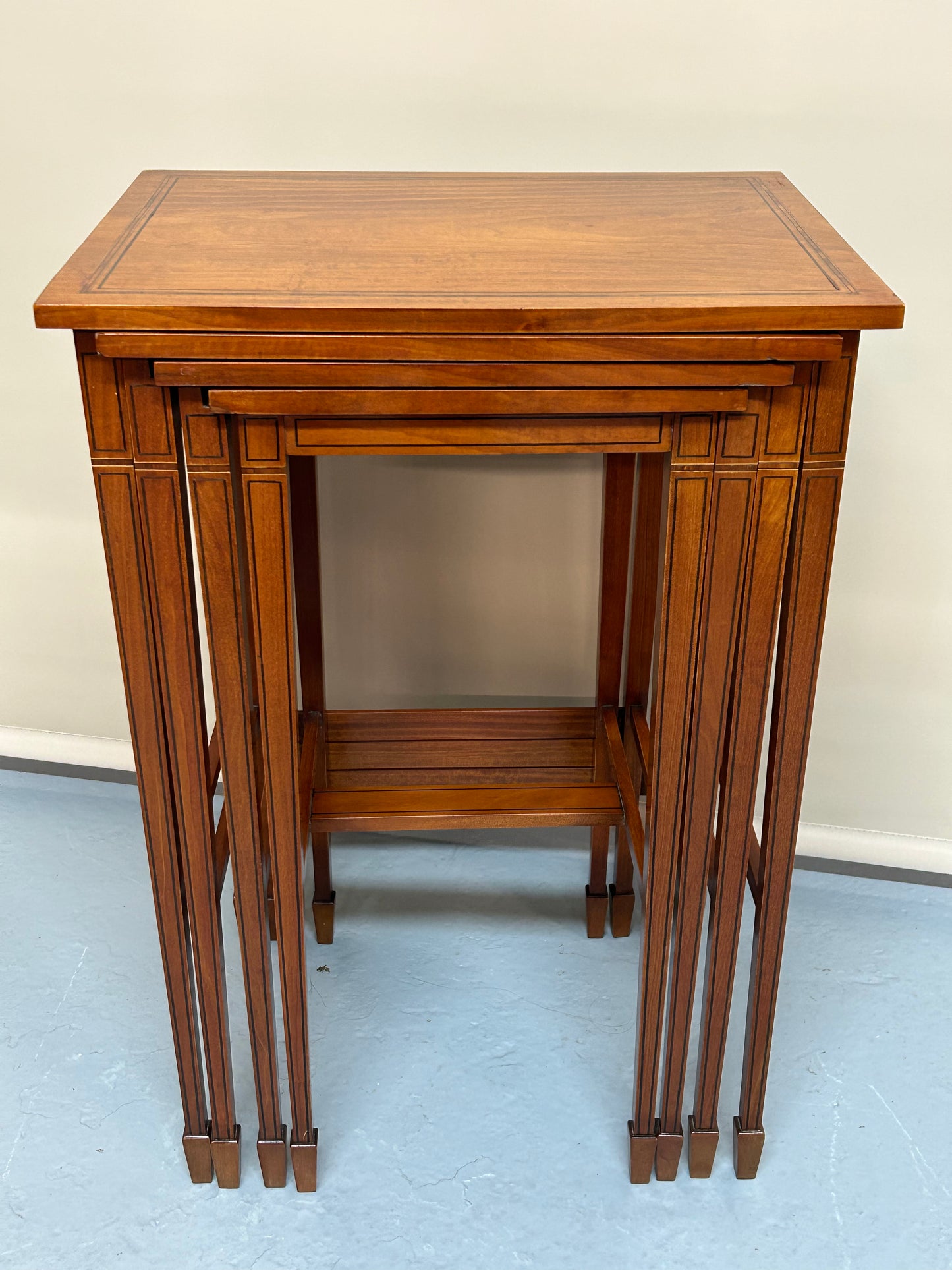 Satinwood and mahogany “Sheraton” nest of tables