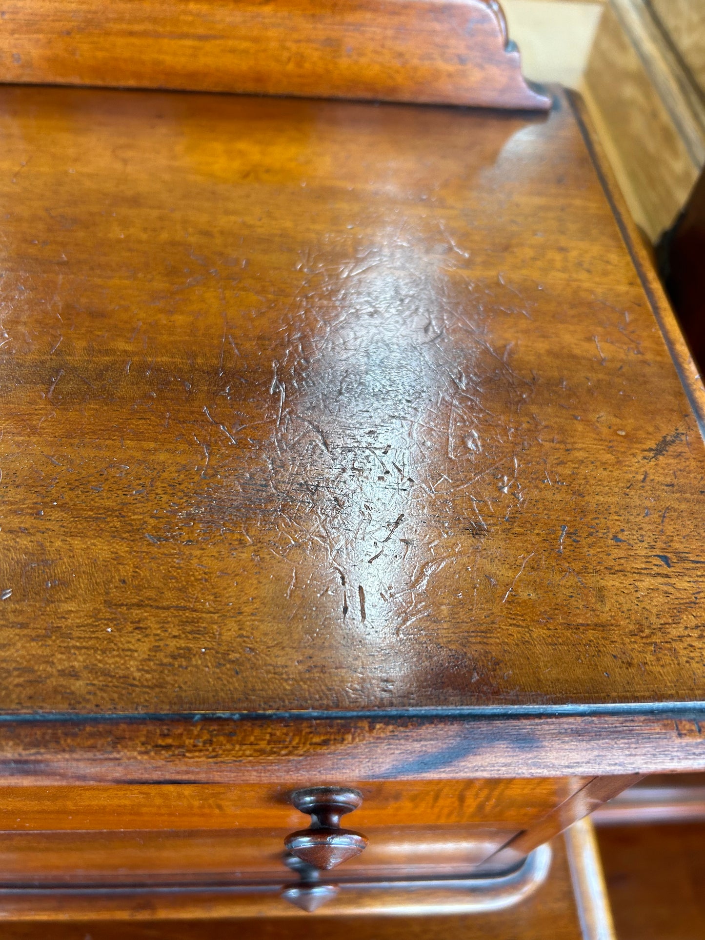 Victorian cheval mirror dressing table