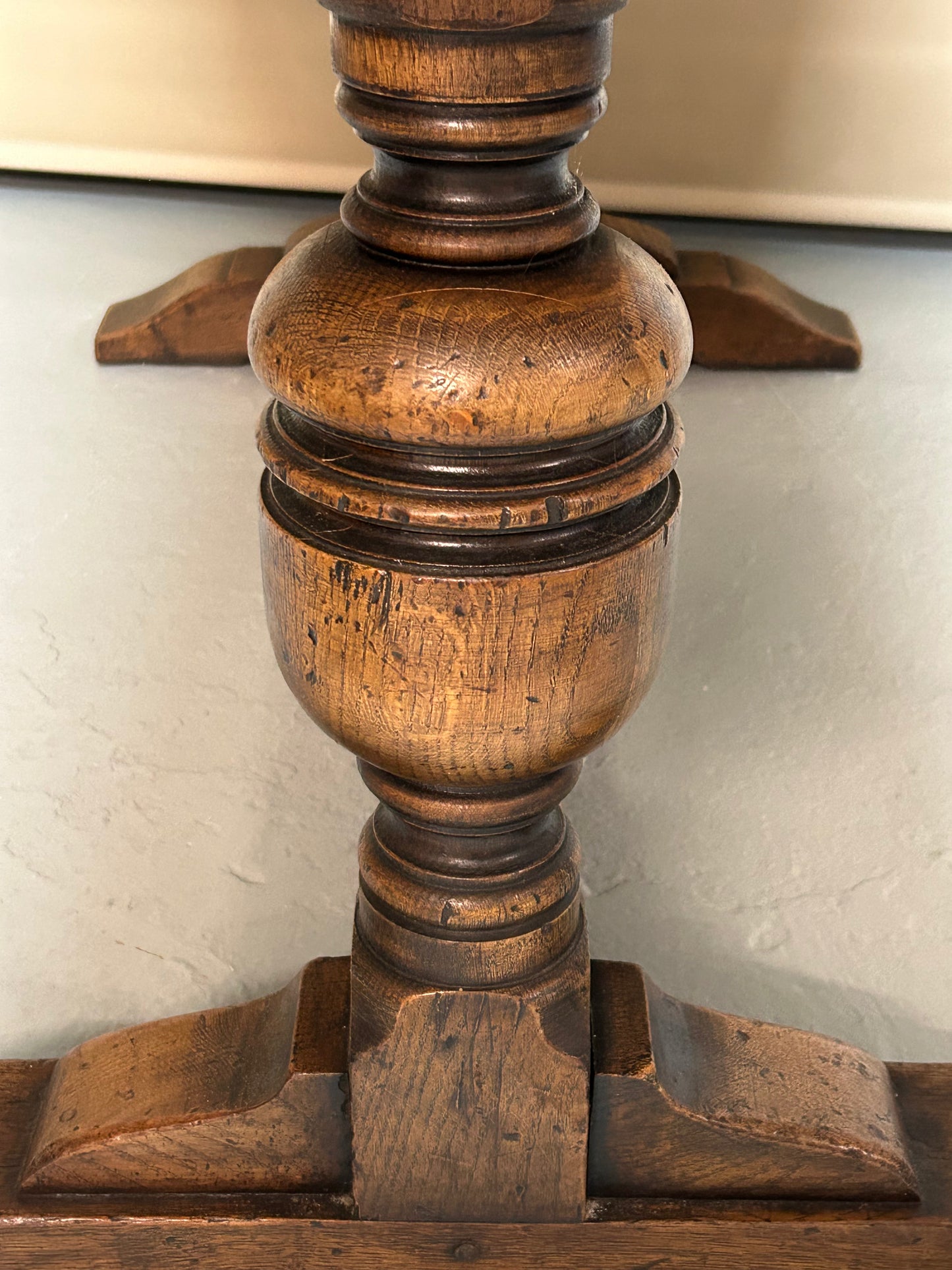 Oak refectory dining table