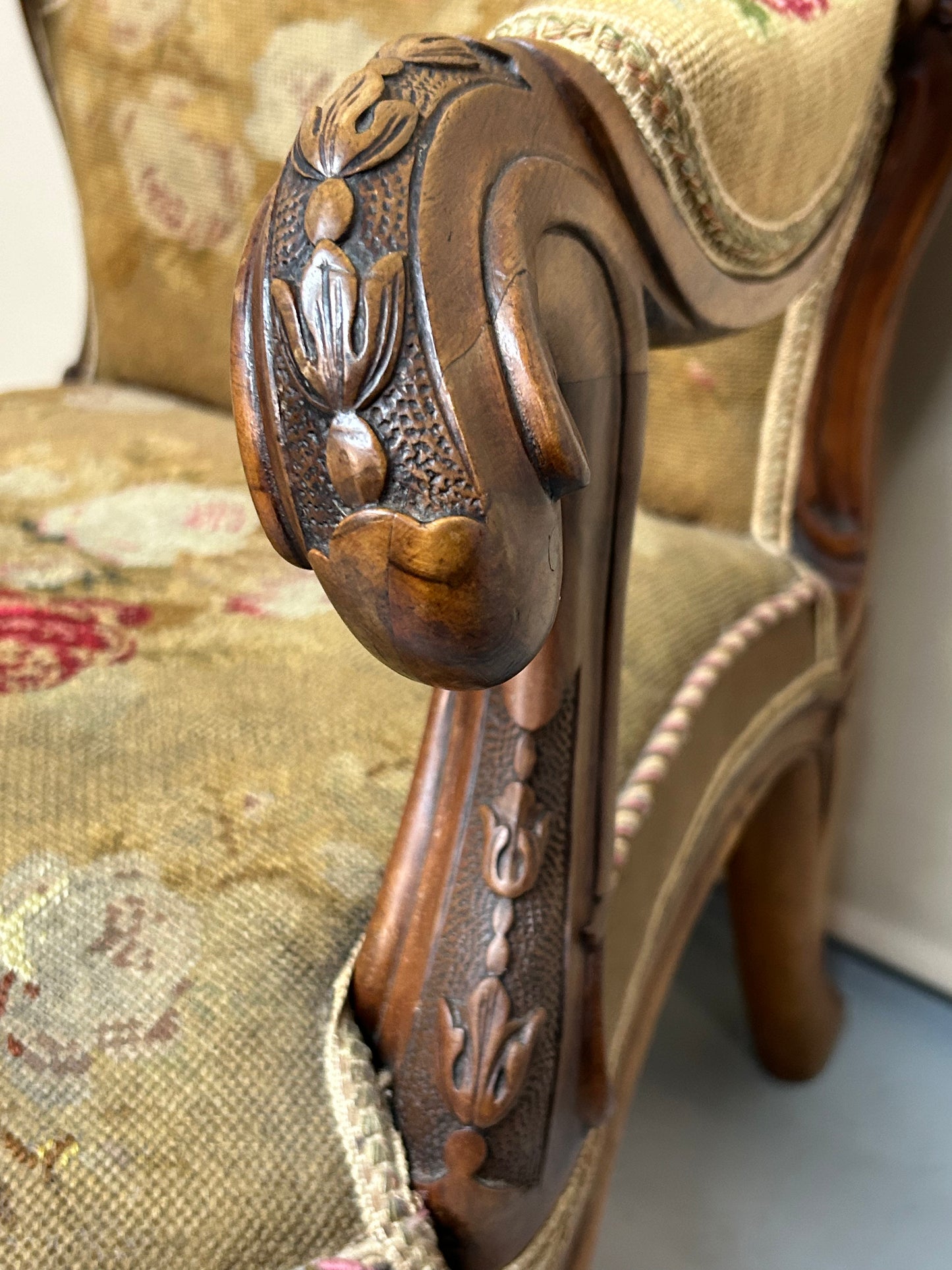Walnut nursing chair