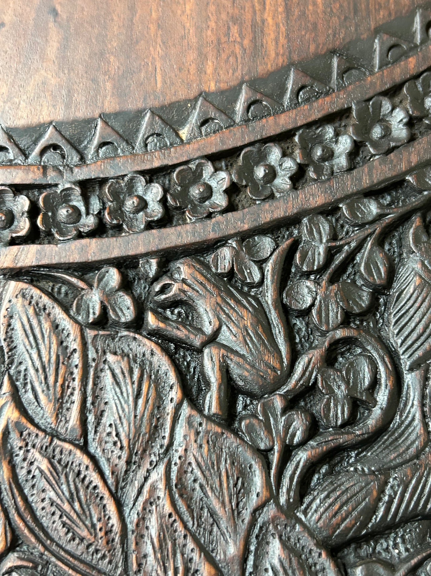 Burmese Carved Anglo Indian side table