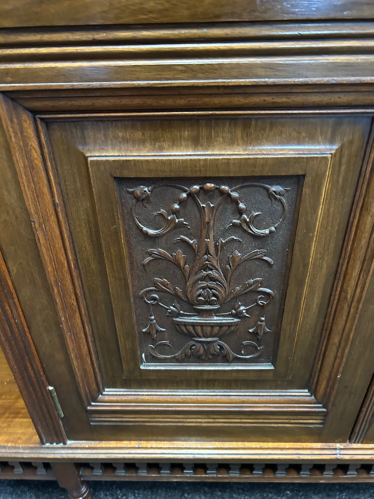 Walnut Edwardian sideboard