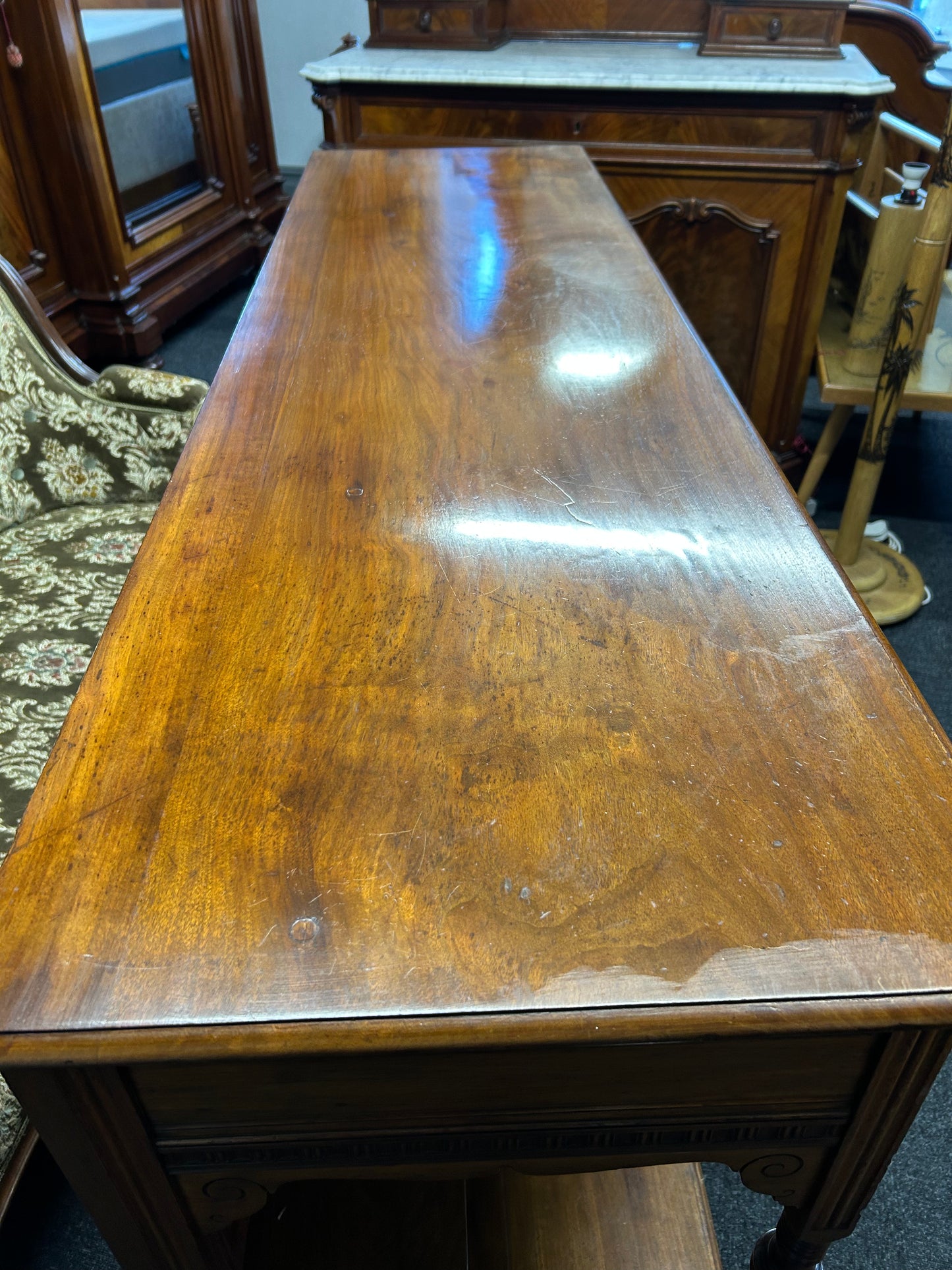 Walnut Edwardian sideboard