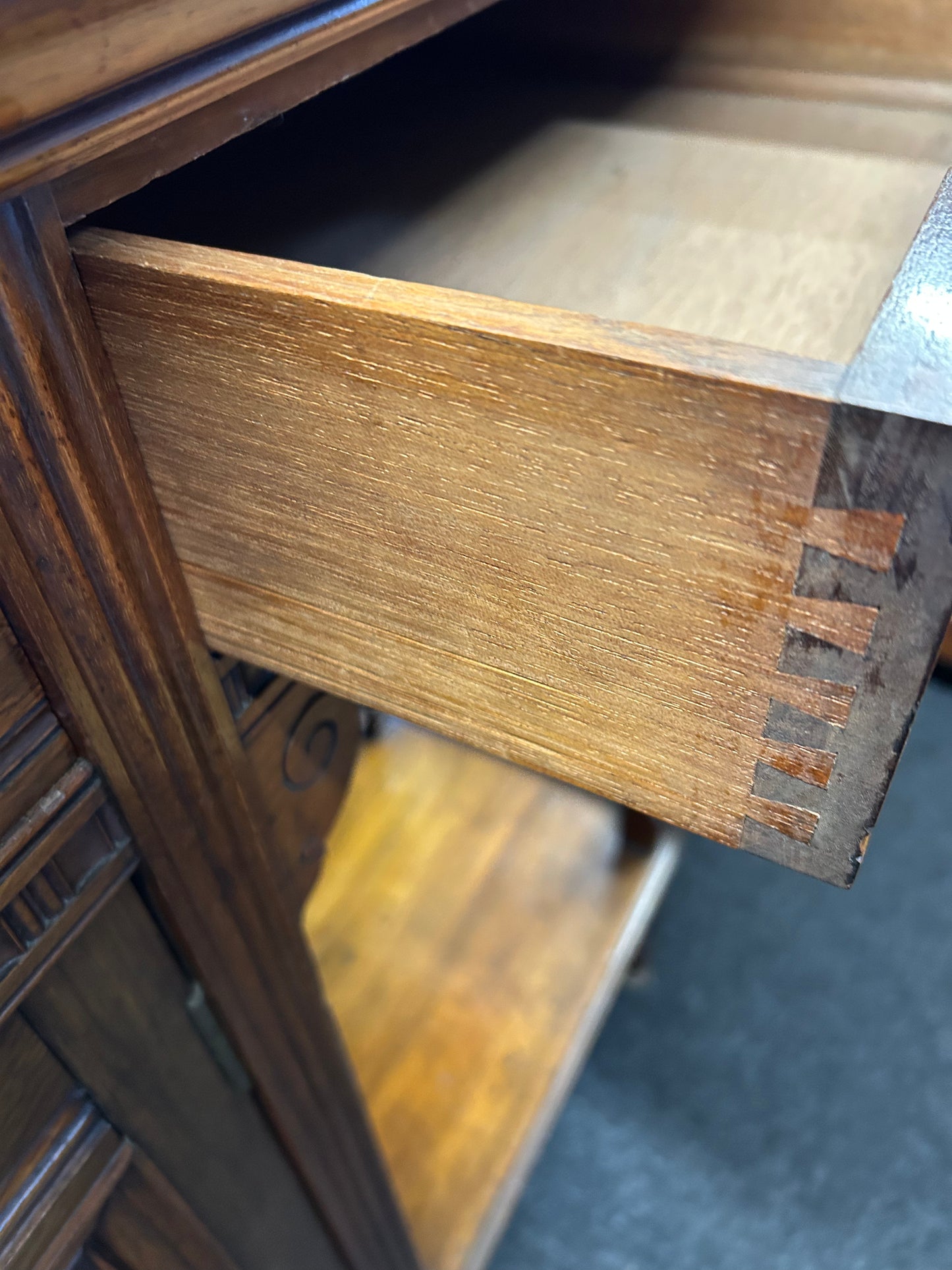 Walnut Edwardian sideboard