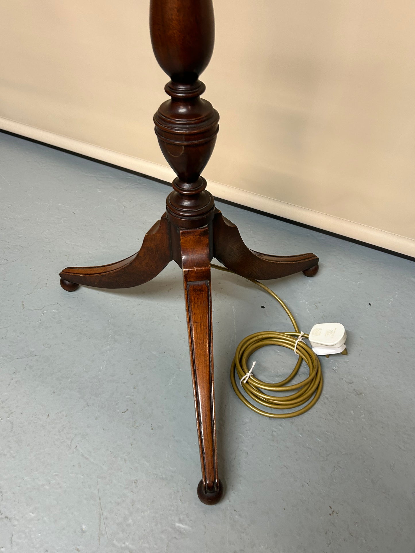 Mahogany Regency Revival floor lamp