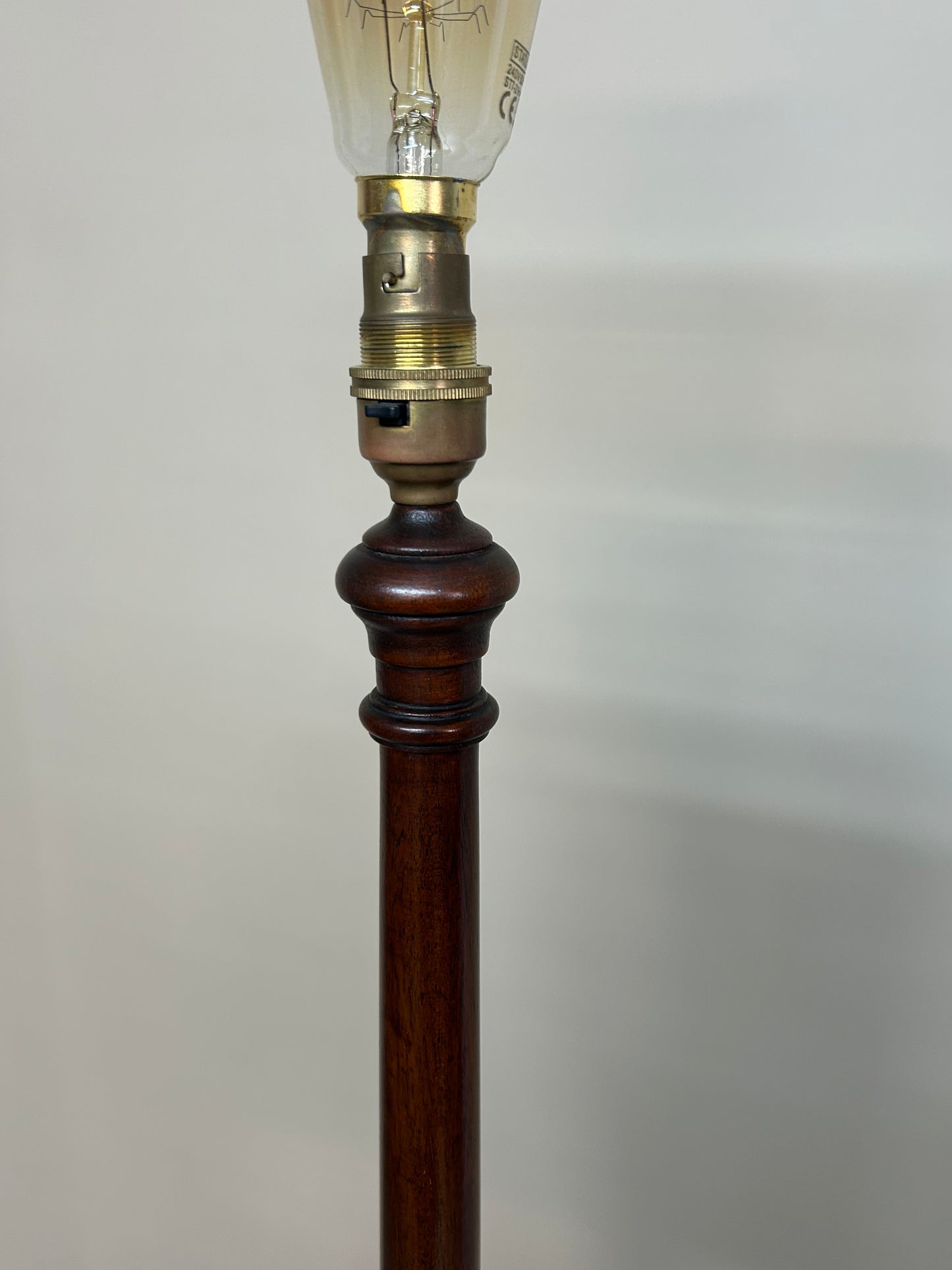 Mahogany Regency Revival floor lamp