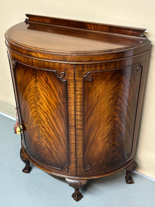 Mahogany Demi Lune side cabinet