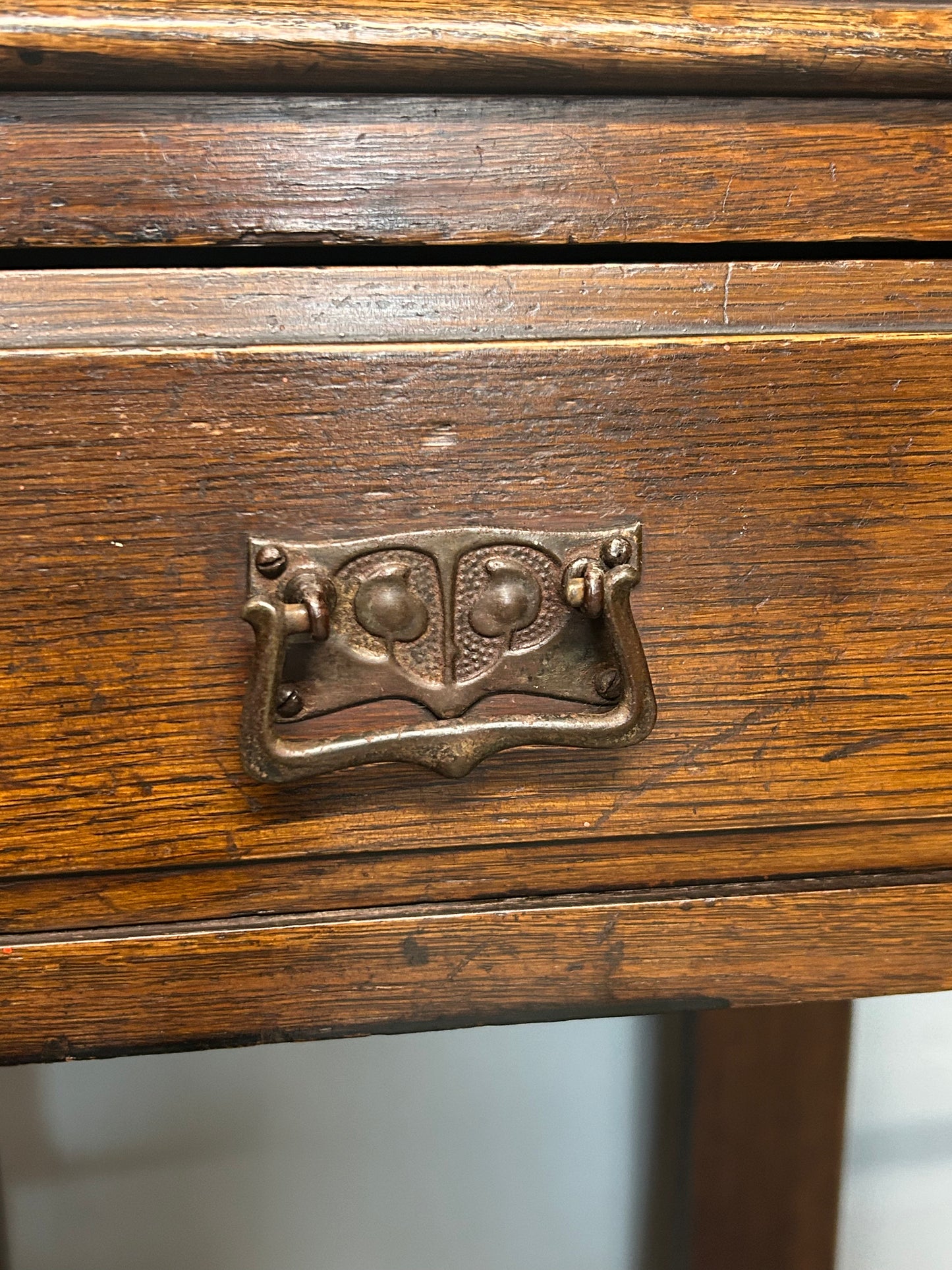 Art Nouveau oak hall/coat stand