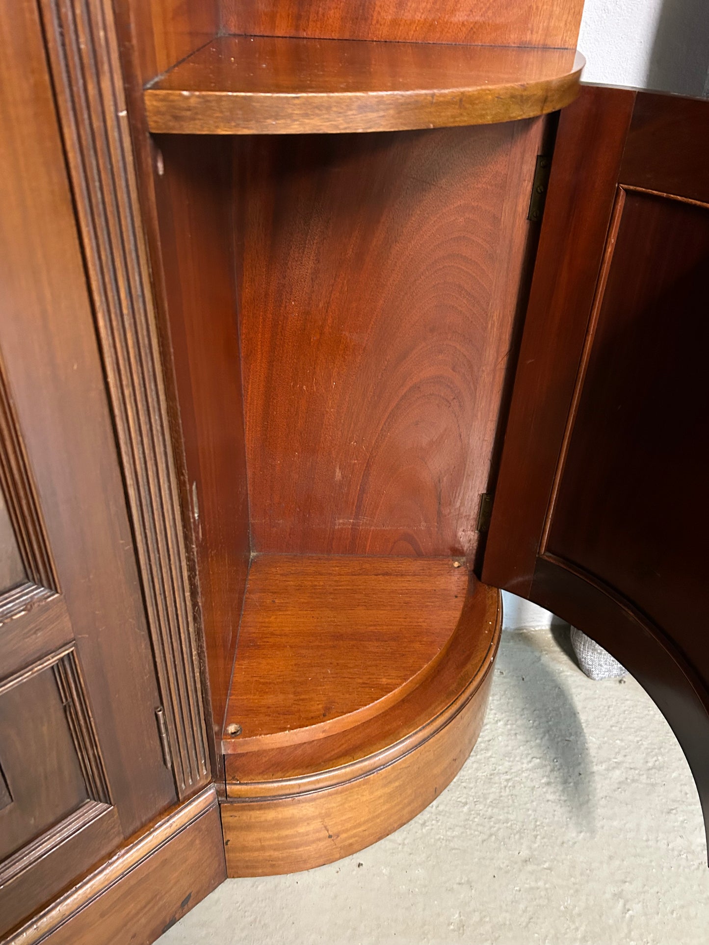 Corner bookcase cabinet by Goodhall, Lamb and Heighway of Manchester