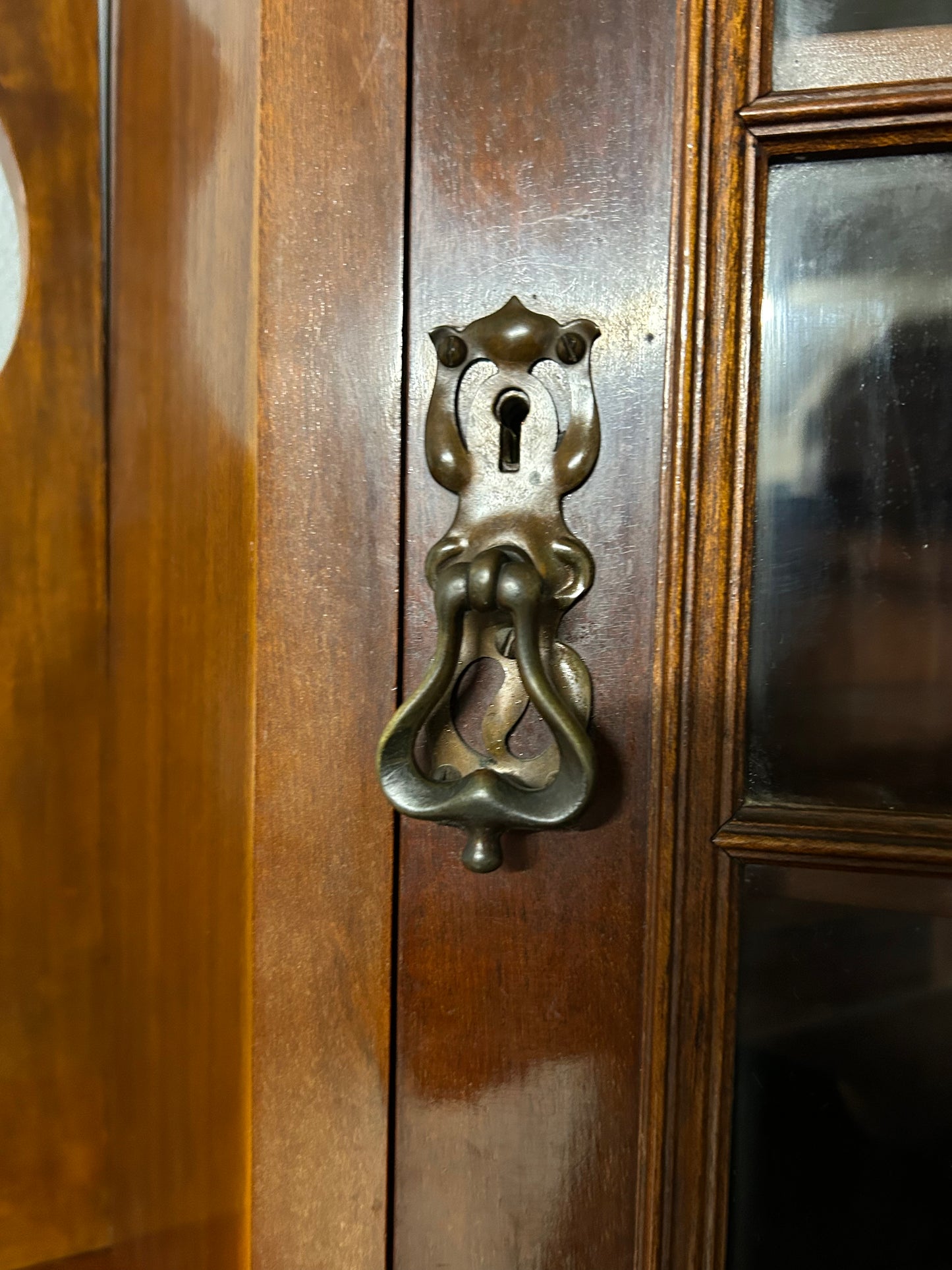 Corner bookcase cabinet by Goodhall, Lamb and Heighway of Manchester