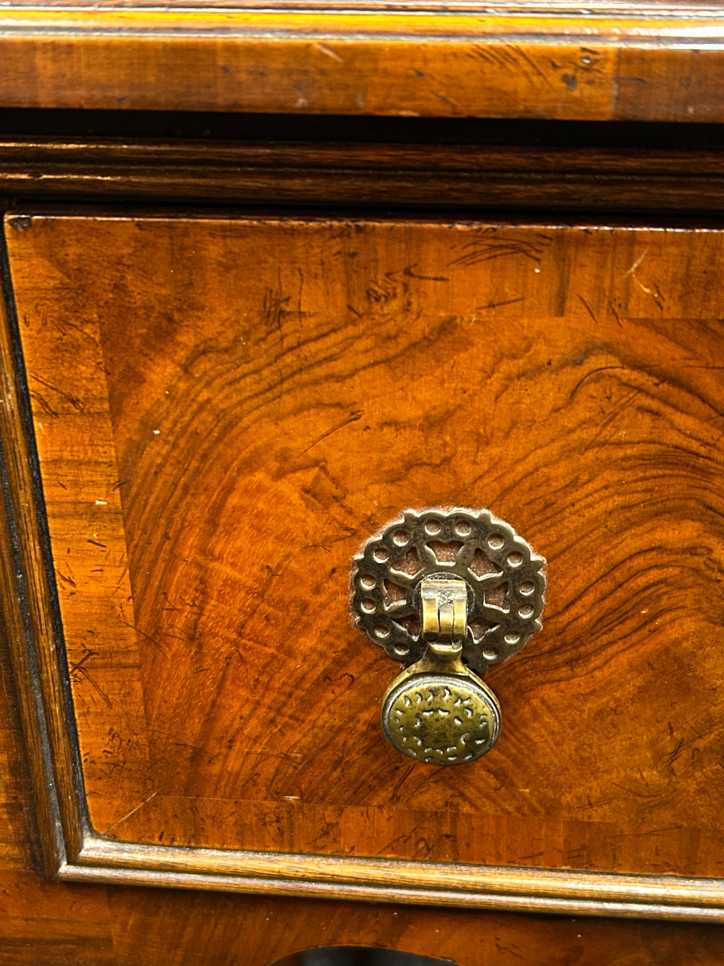 Queen Anne style 1920s walnut lowboy