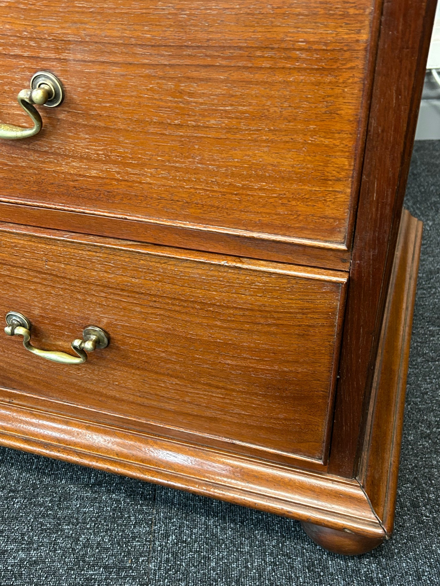 19th century solid walnut chest of drawers
