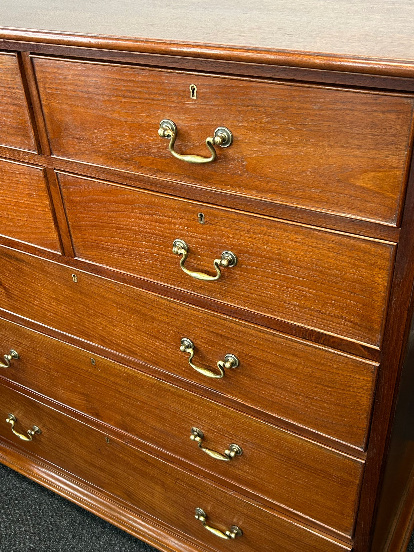 19th century solid walnut chest of drawers
