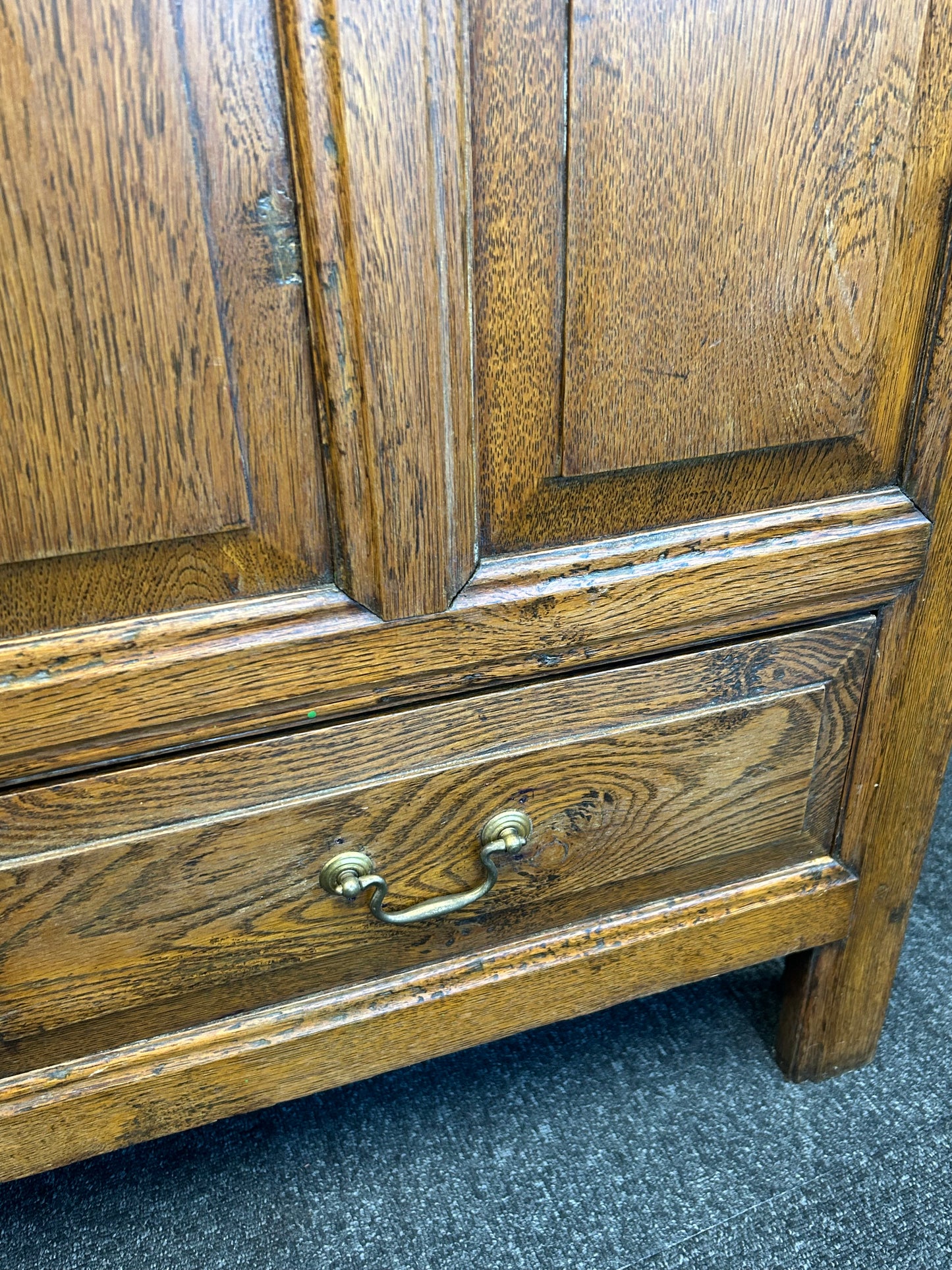 19th century oak mule chest
