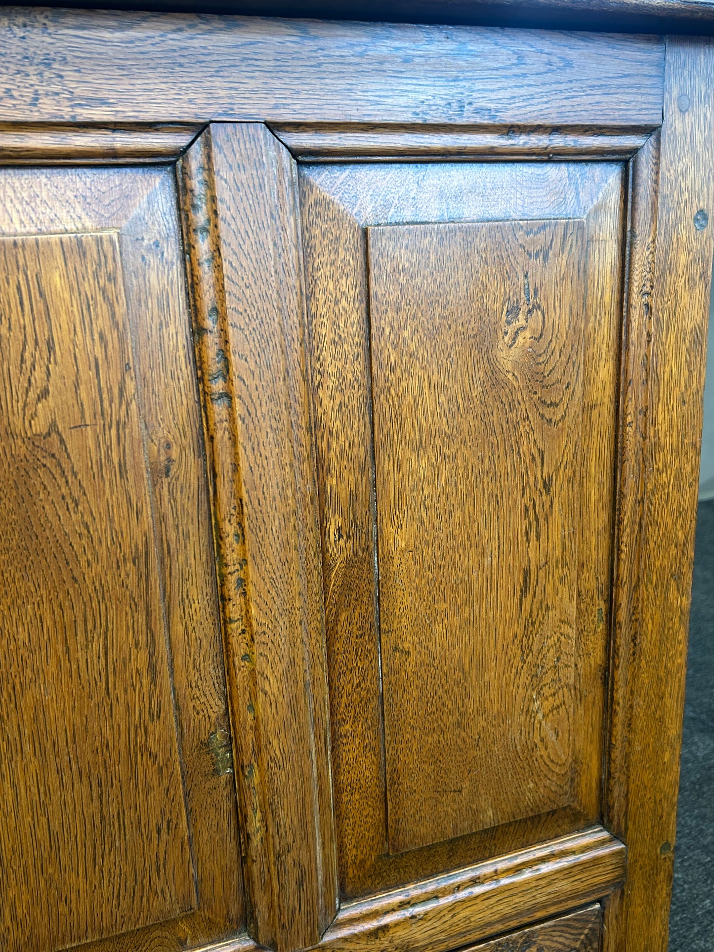 19th century oak mule chest