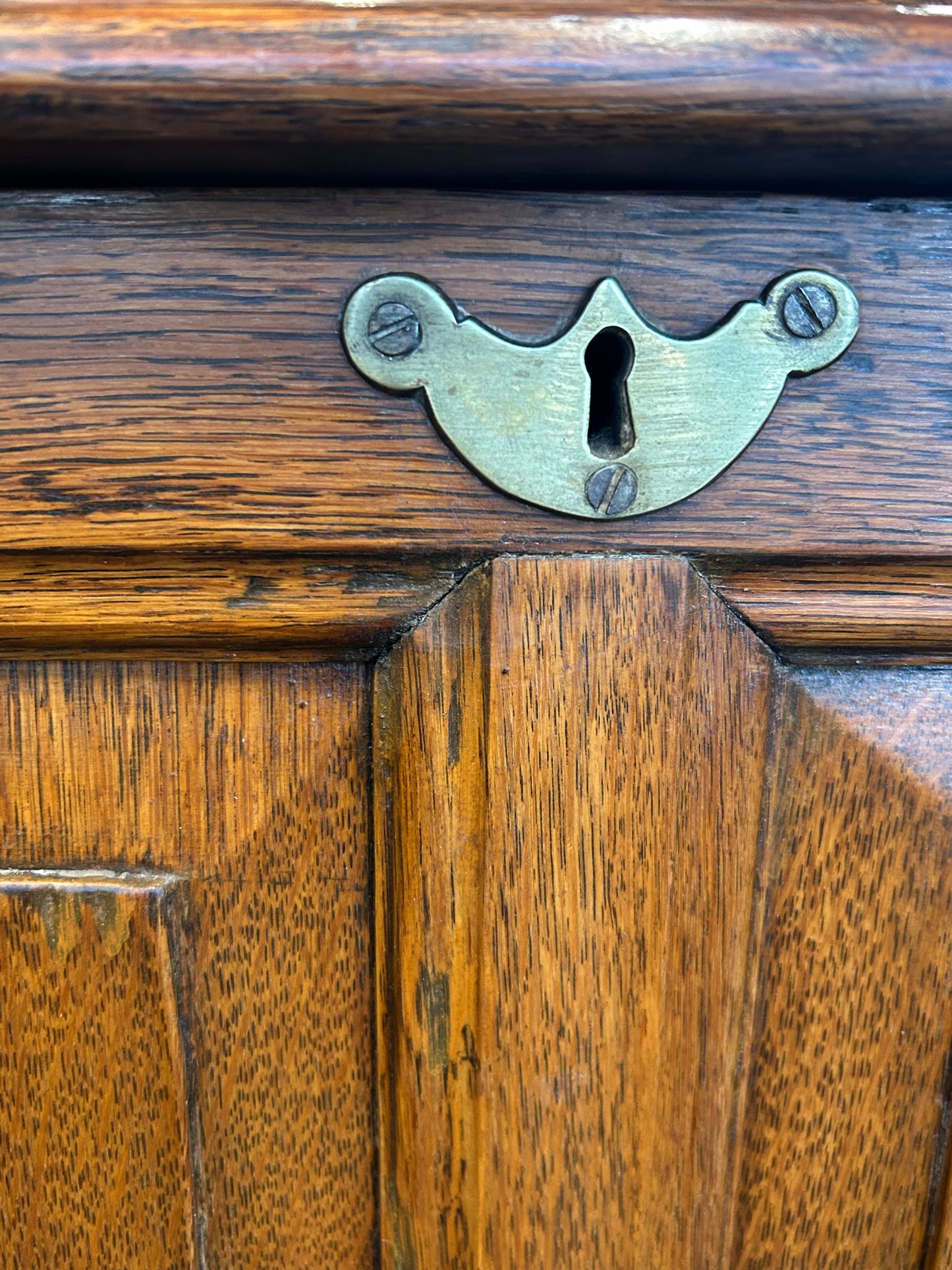 19th century oak mule chest