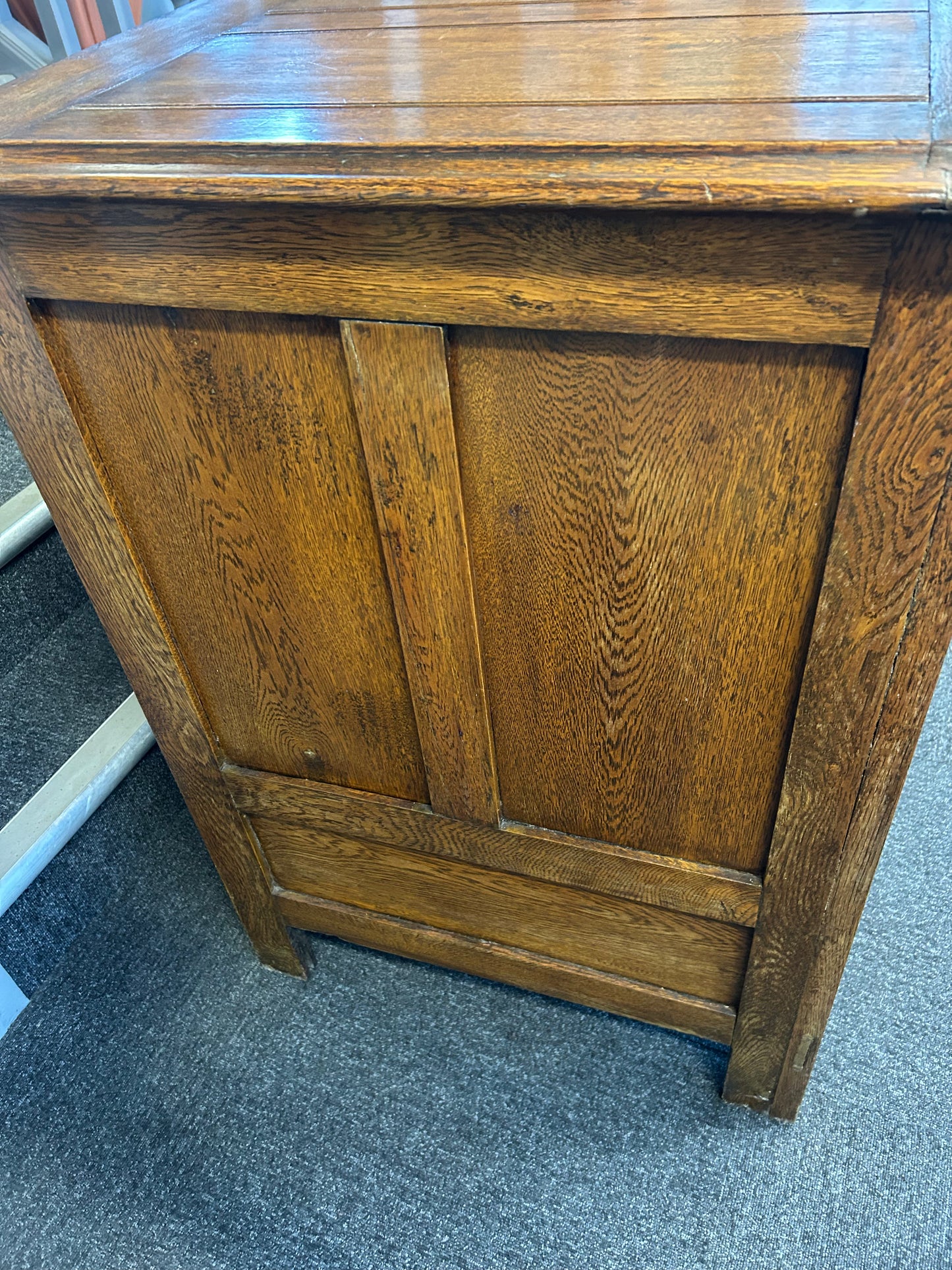 19th century oak mule chest