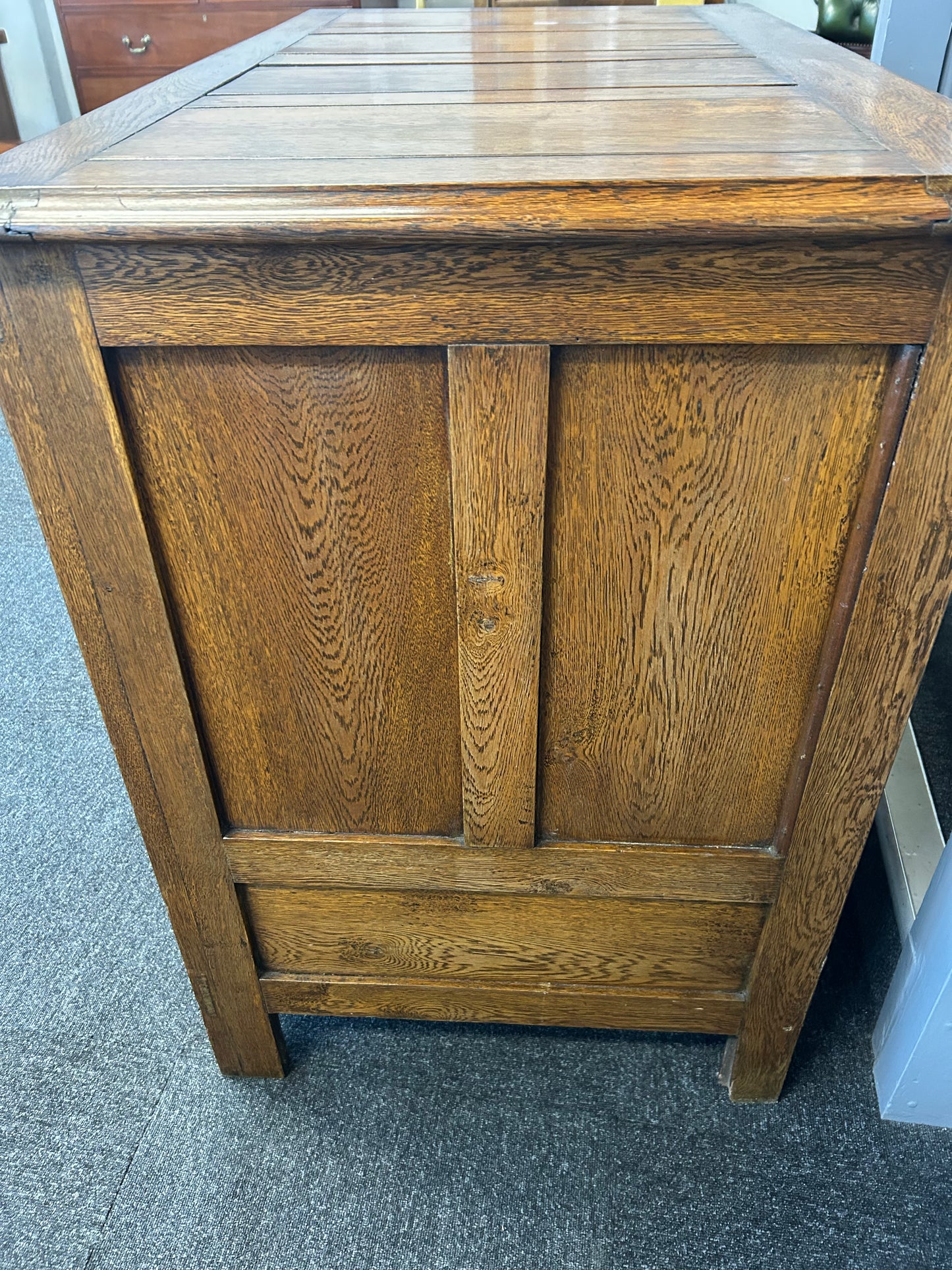 19th century oak mule chest