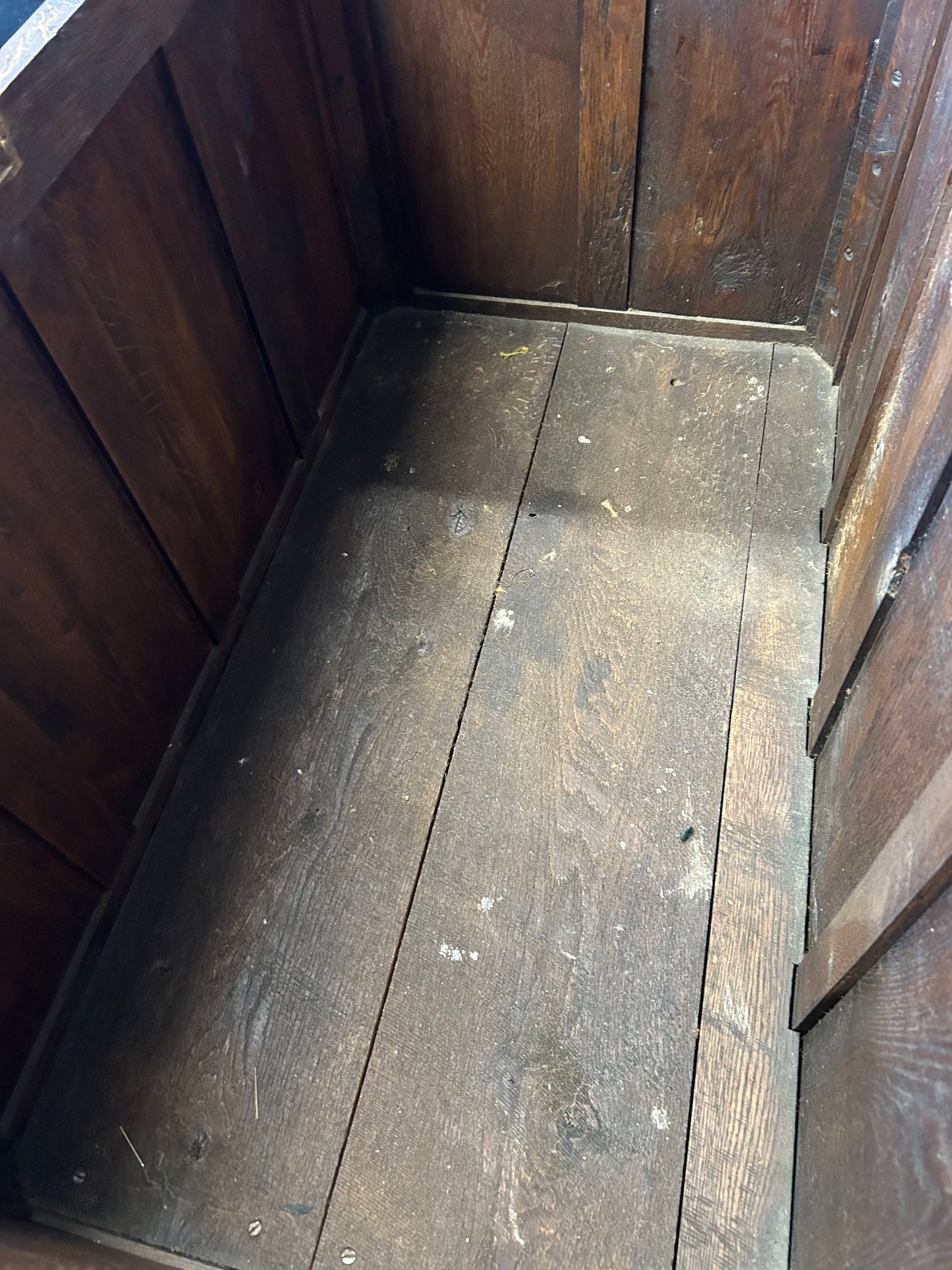 19th century oak mule chest