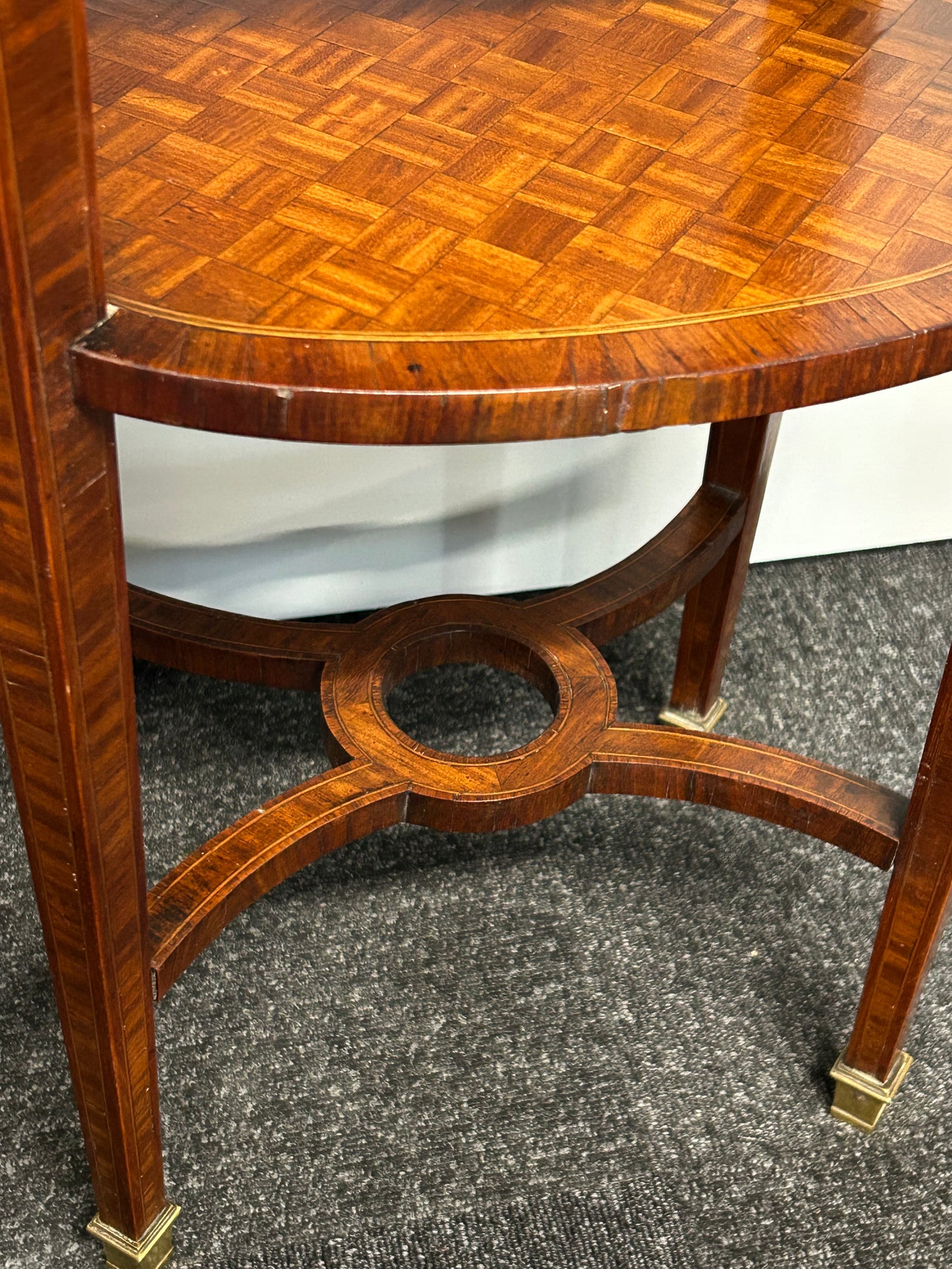 Loui XV style Kingswood parquetry side table