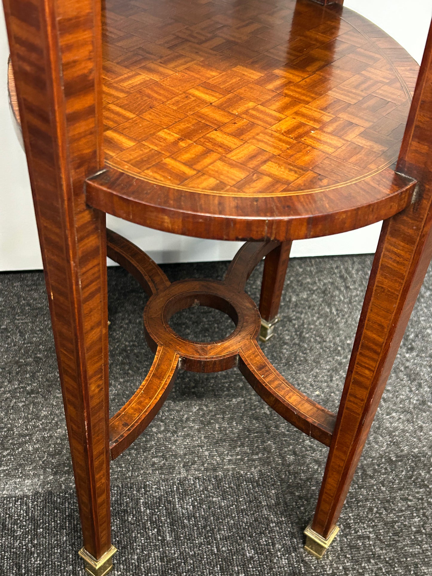 Loui XV style Kingswood parquetry side table