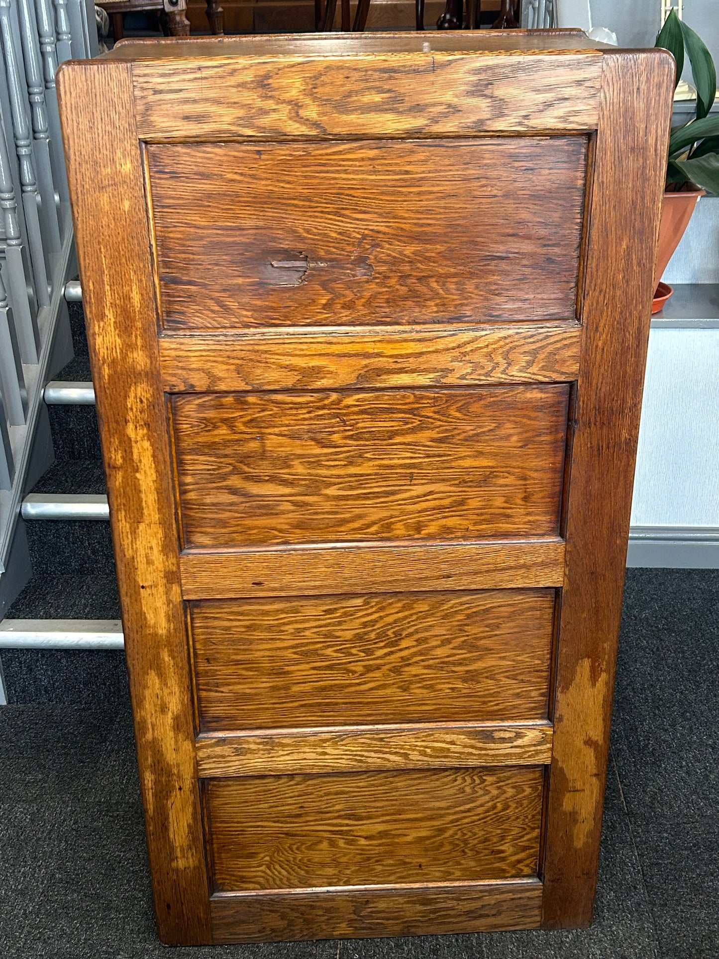 4 Drawer oak vertical filing cabinet