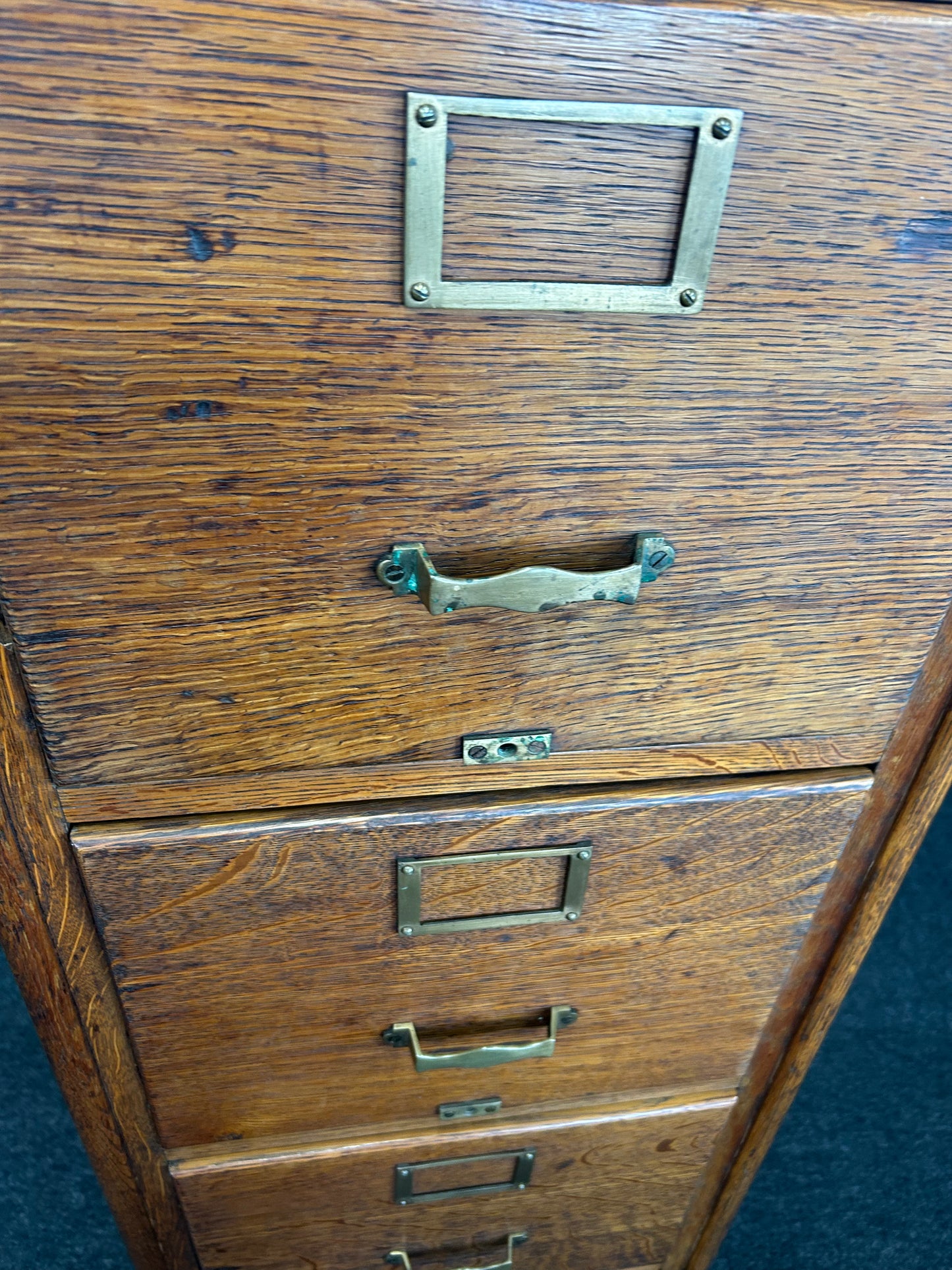 4 Drawer oak vertical filing cabinet