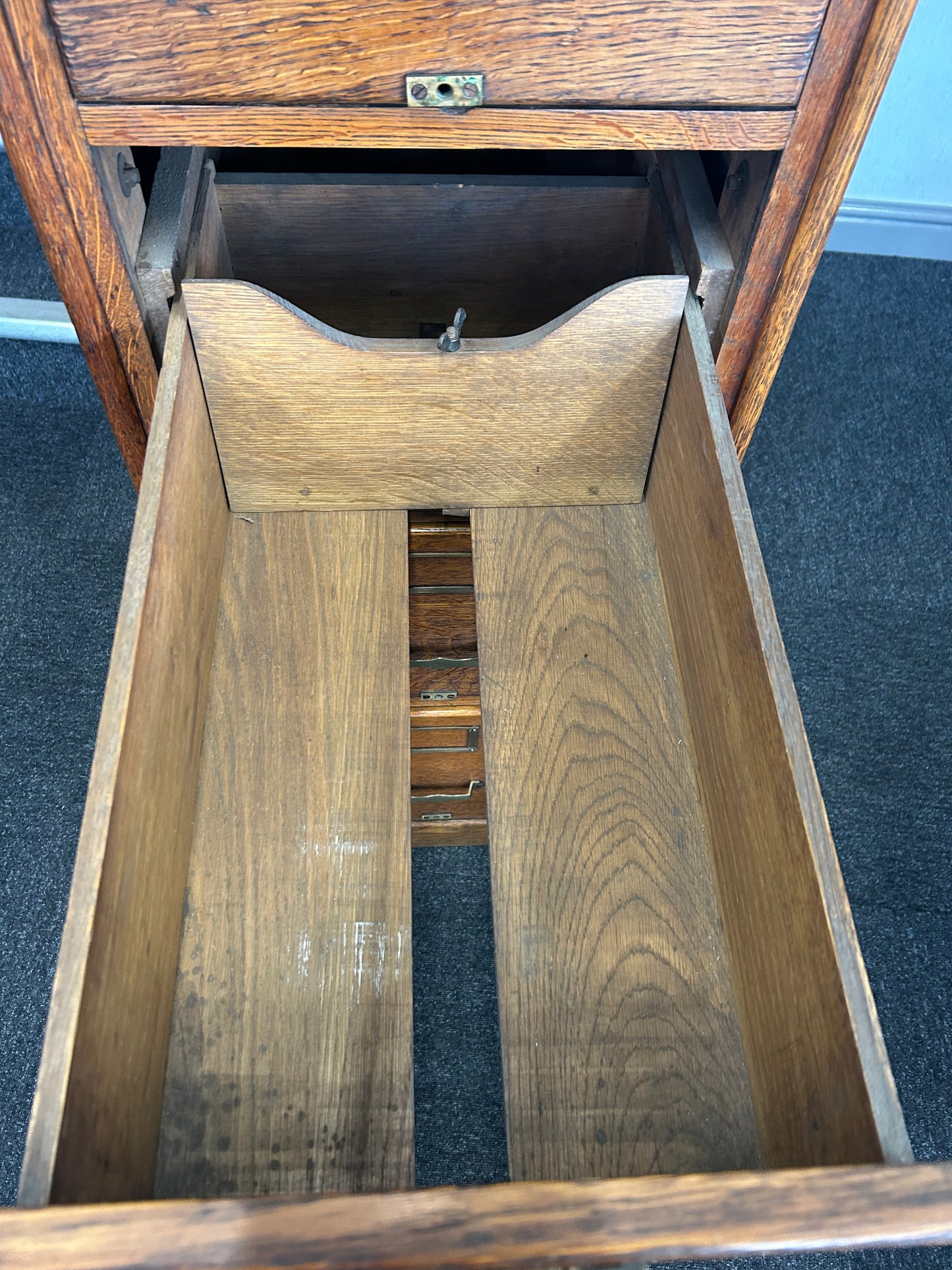4 Drawer oak vertical filing cabinet