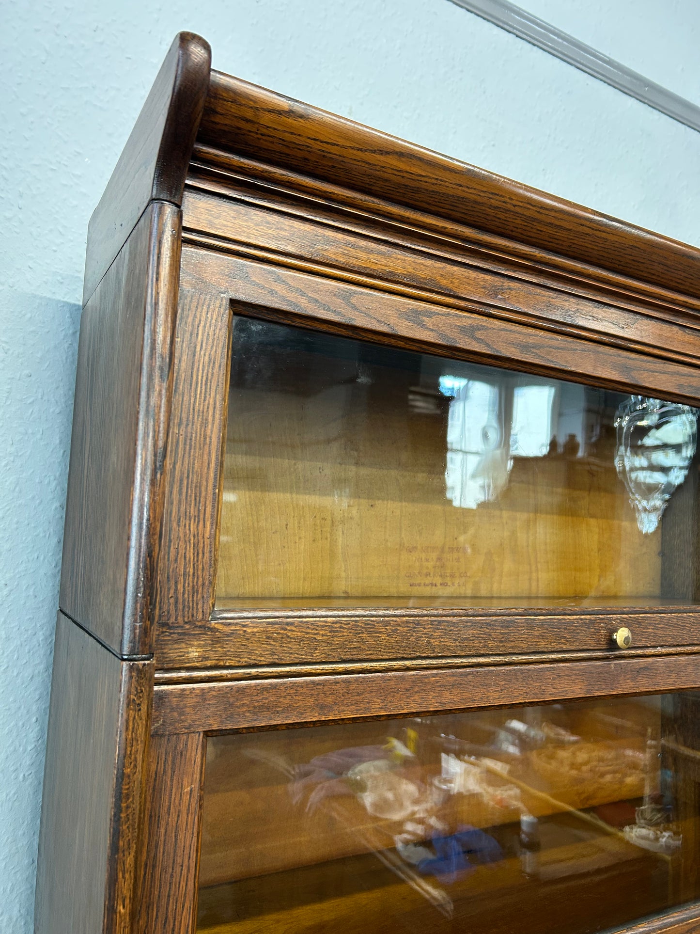 Oak 5 Tier Barristers Bookcase by “Gunn”