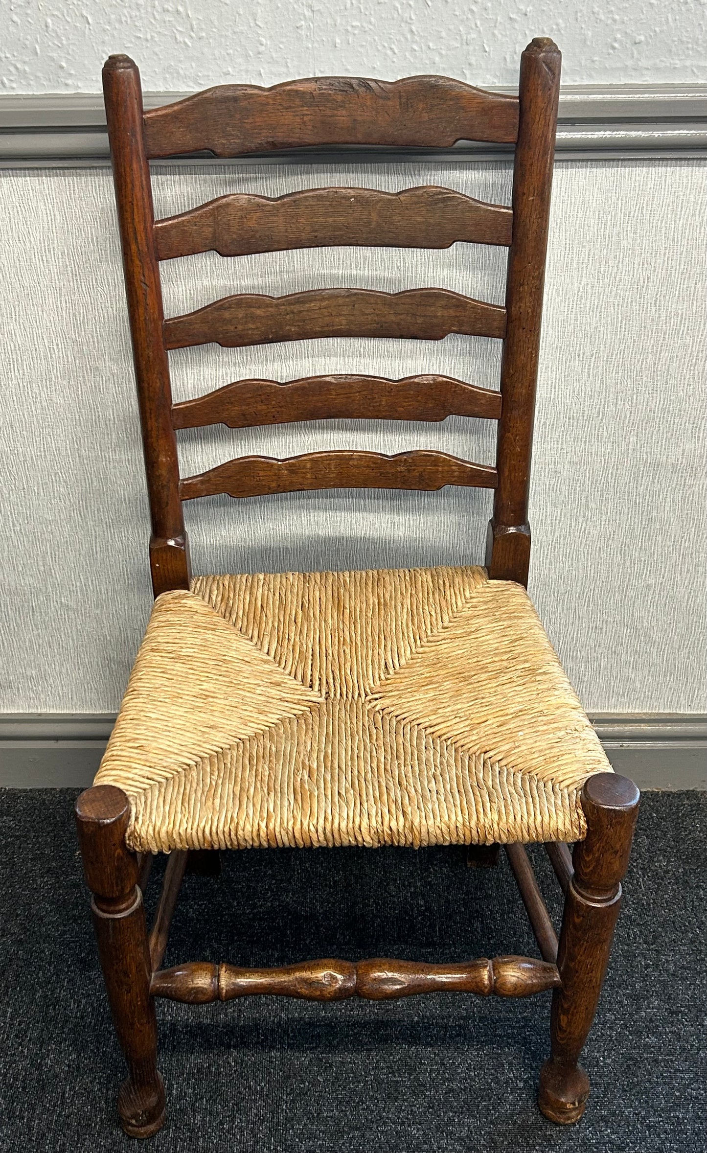 Oak Refectory Dining Table And Set Of 6 Ladder Back Chairs